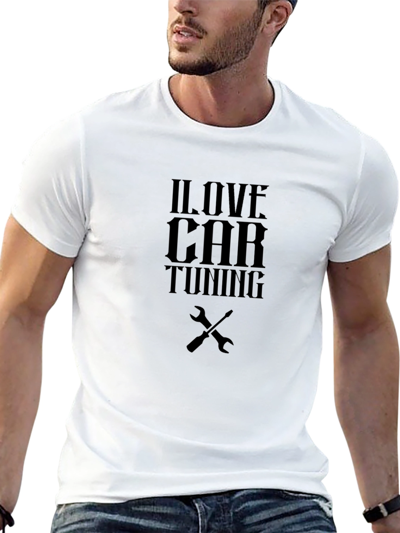 I Love Car Tuning T-Shirt Automotive Mechanic Tee
