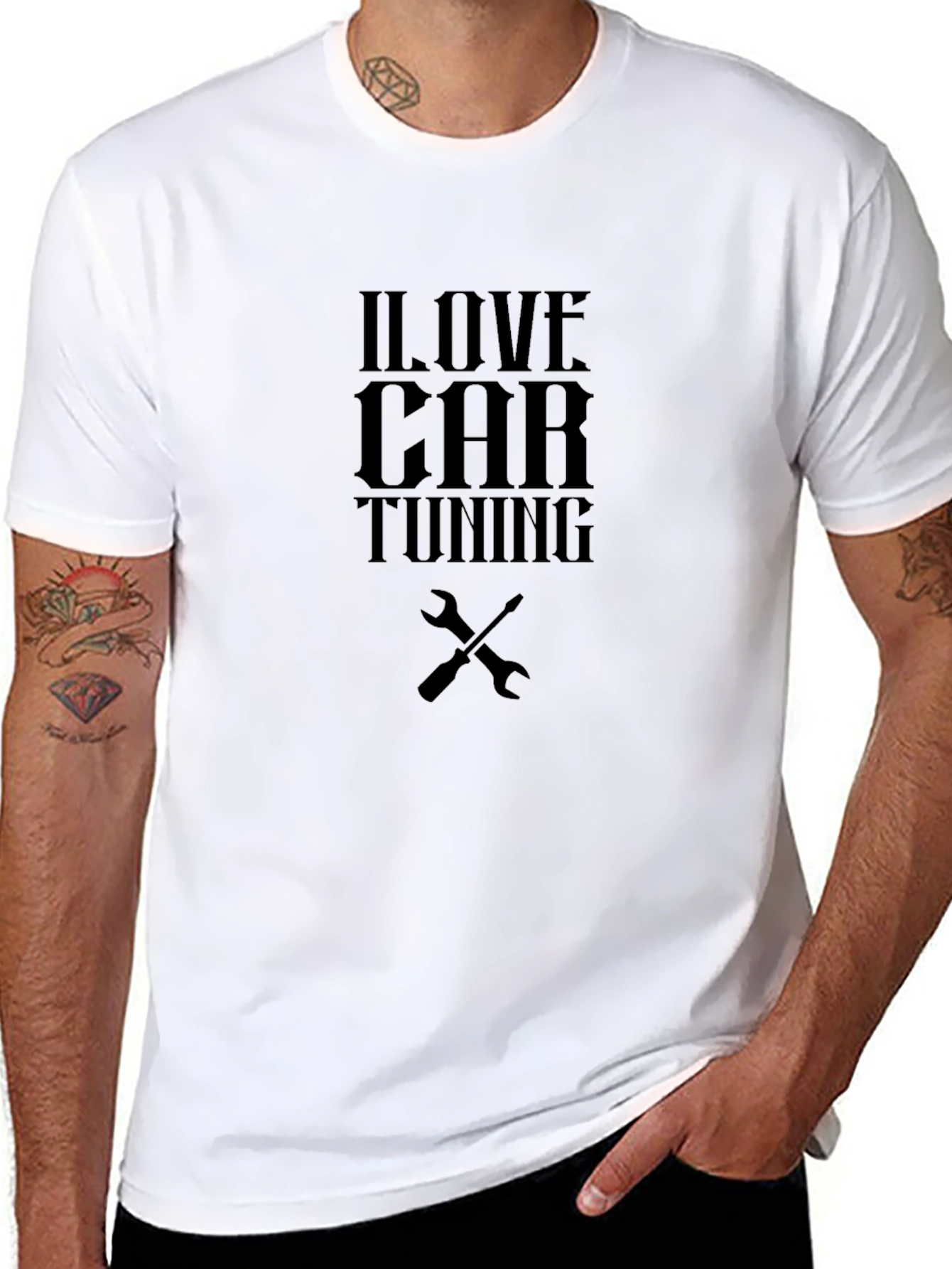 I Love Car Tuning T-Shirt Automotive Mechanic Tee