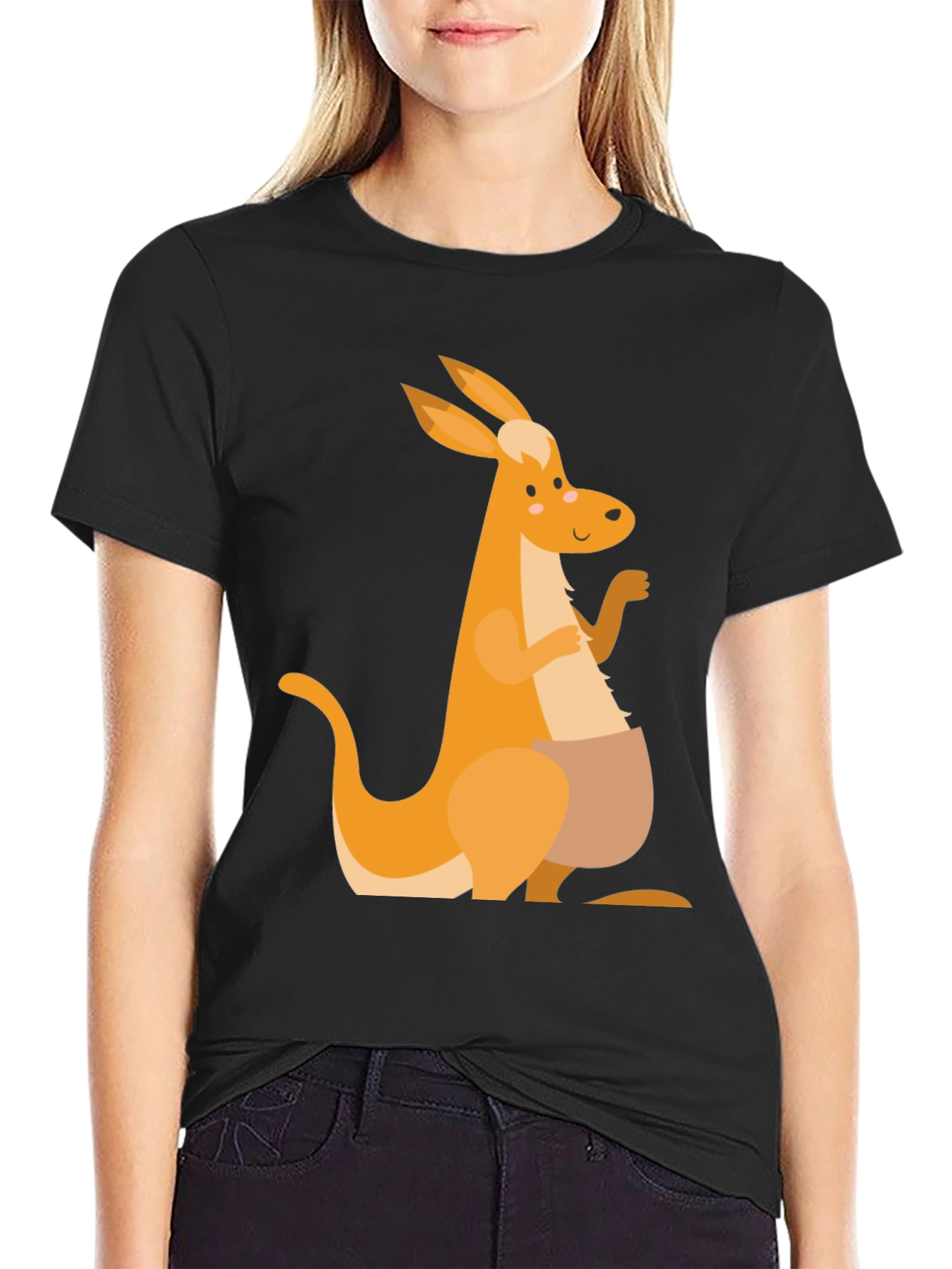 Kangaroo Graphic Tee - Mens Black T-Shirt