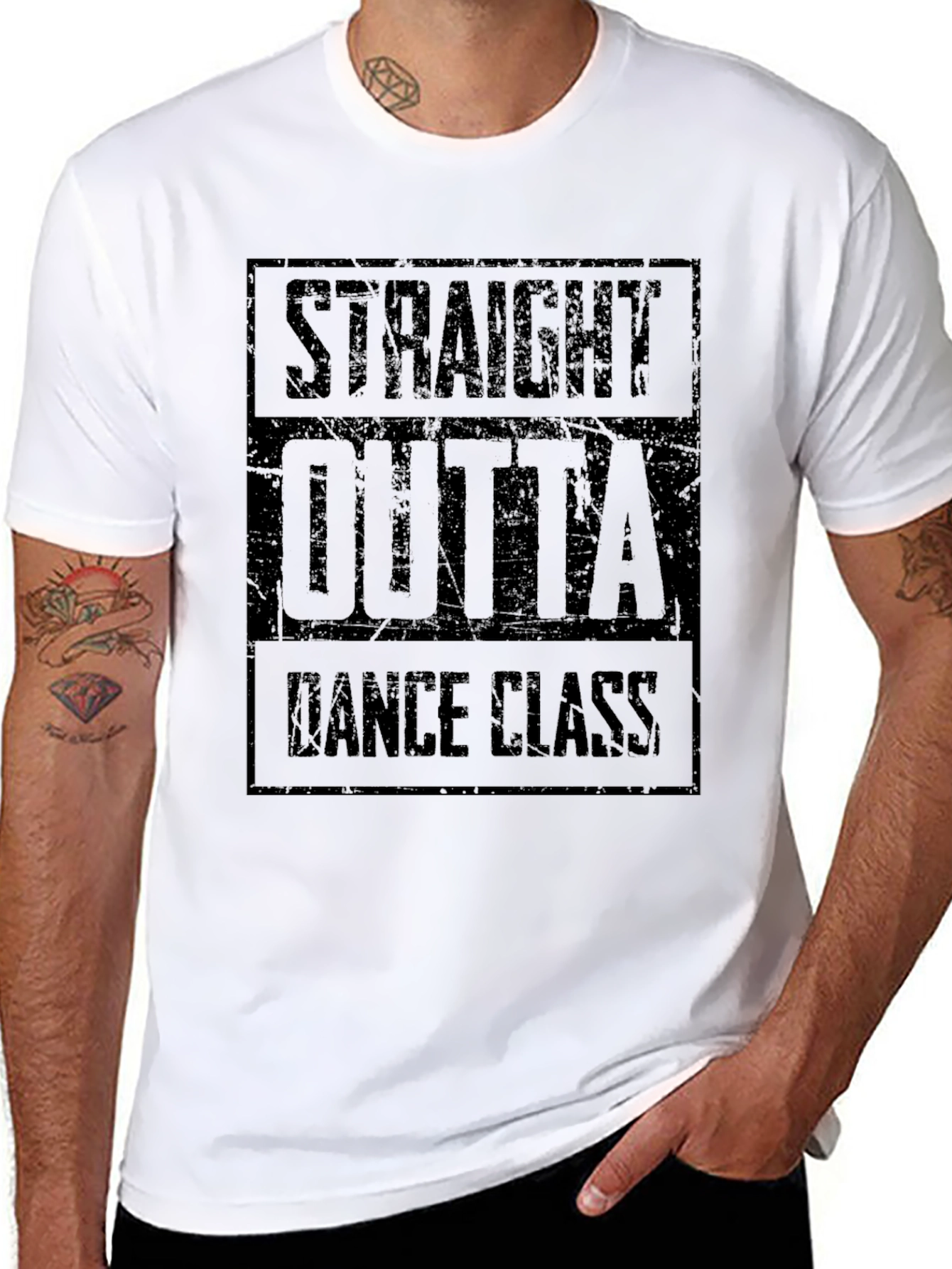 Straight Outta Dance Class Black Graphic Tee