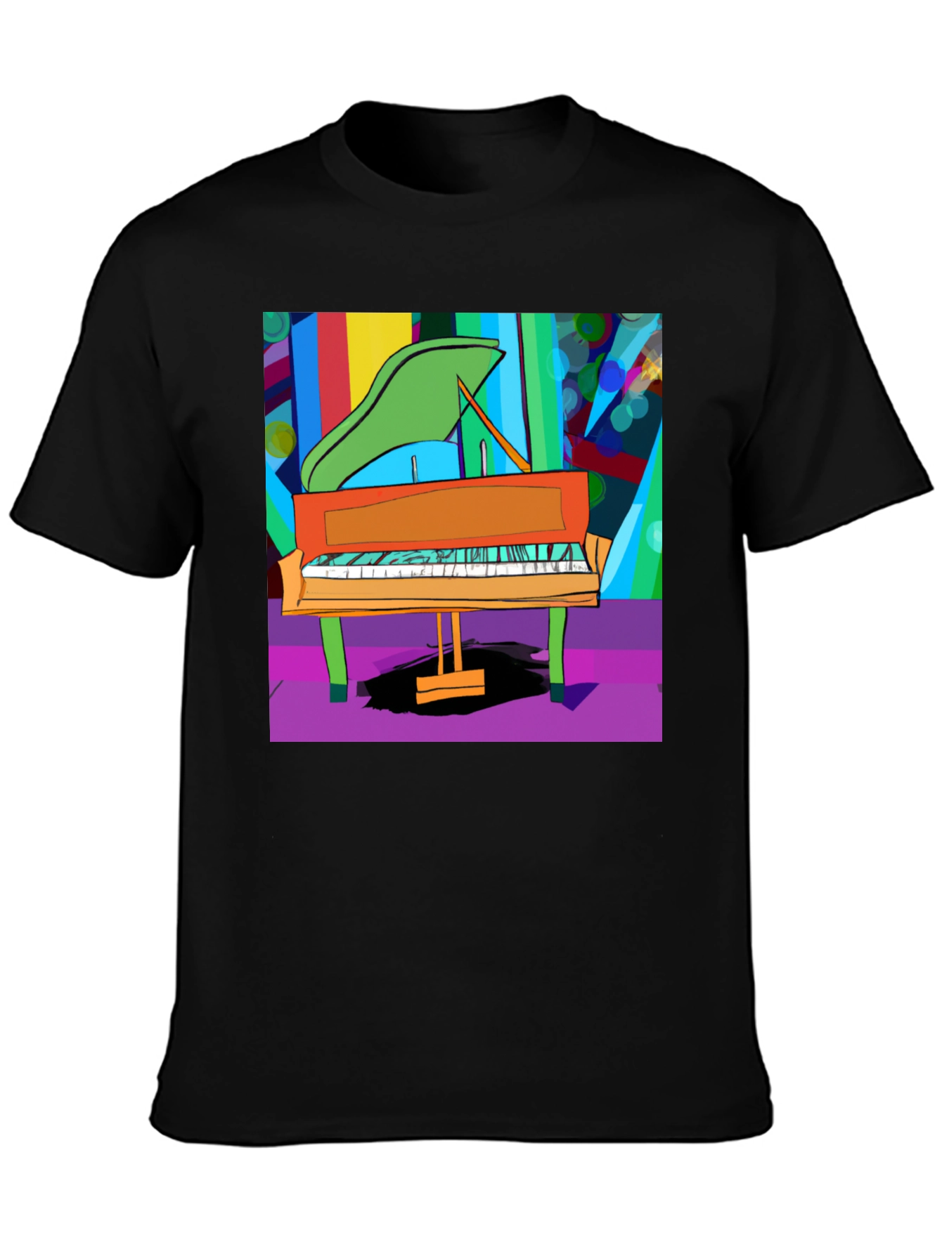 Abstract Piano Graphic Tee - Unisex Soft Cotton Shirt