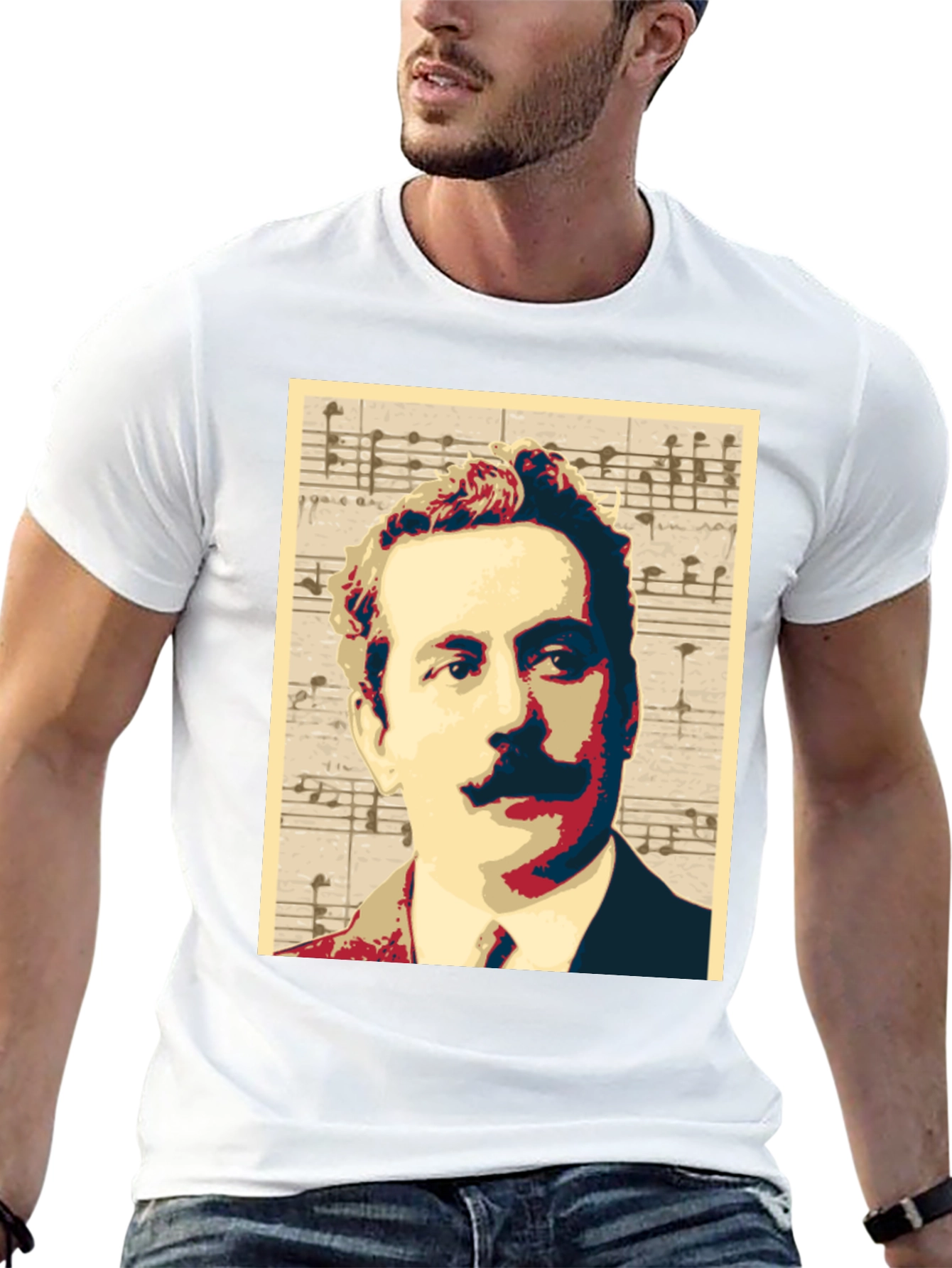 Music Man Portrait Graphic Tee