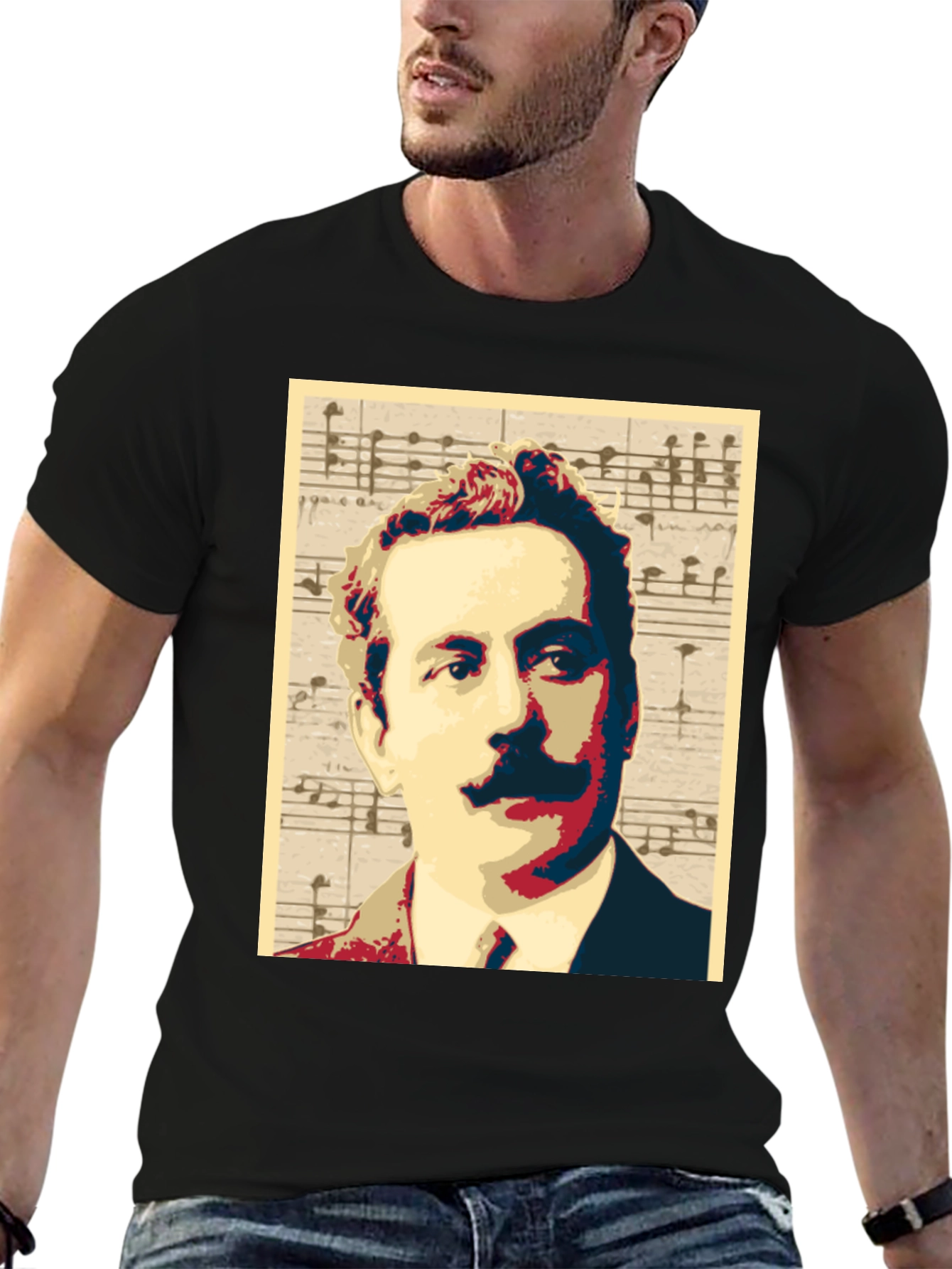 Music Man Portrait Graphic Tee