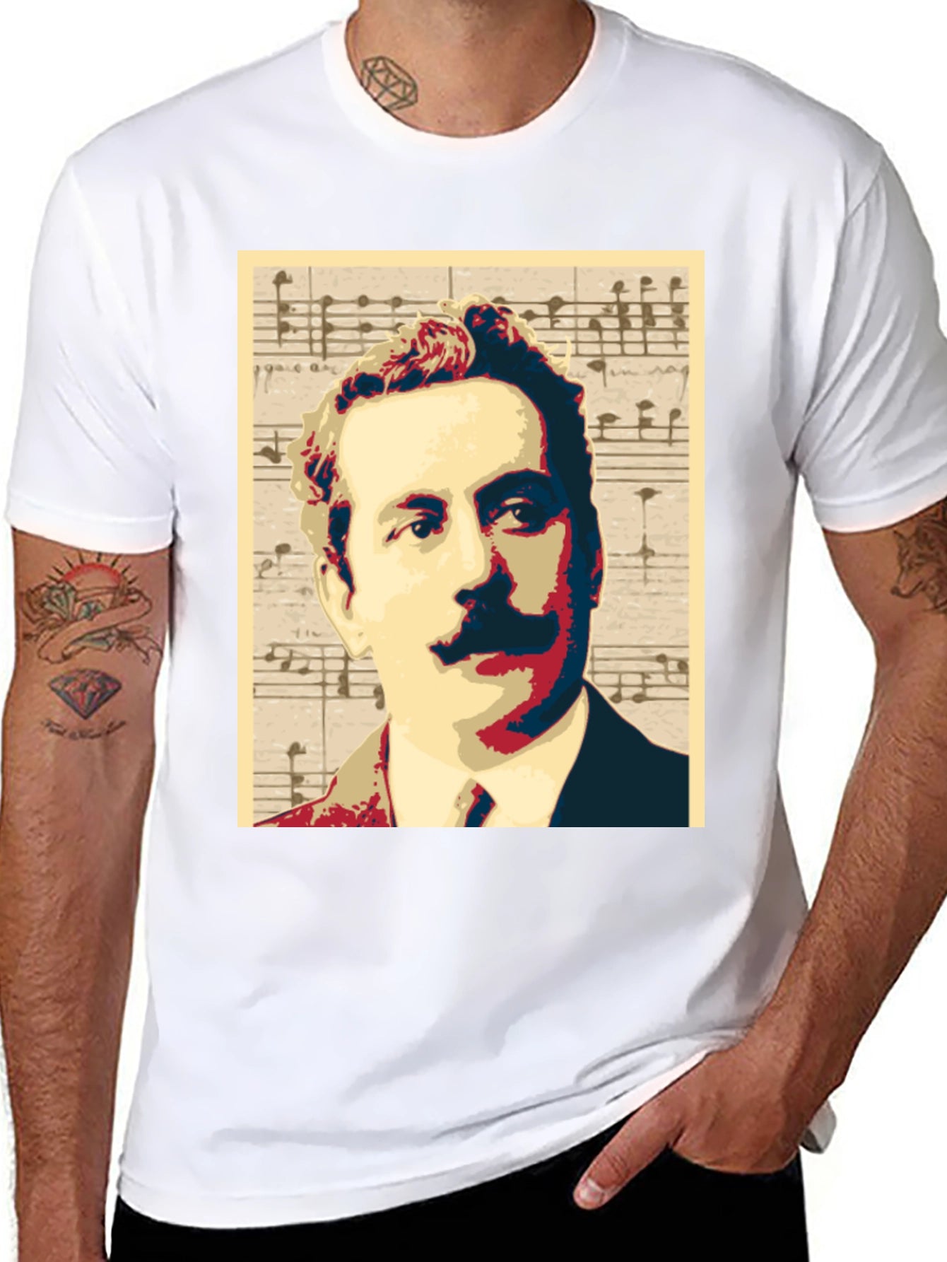 Music Man Portrait Graphic Tee