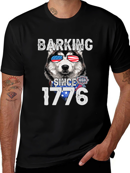 Barking Since 1776 Patriotic Dog T-Shirt