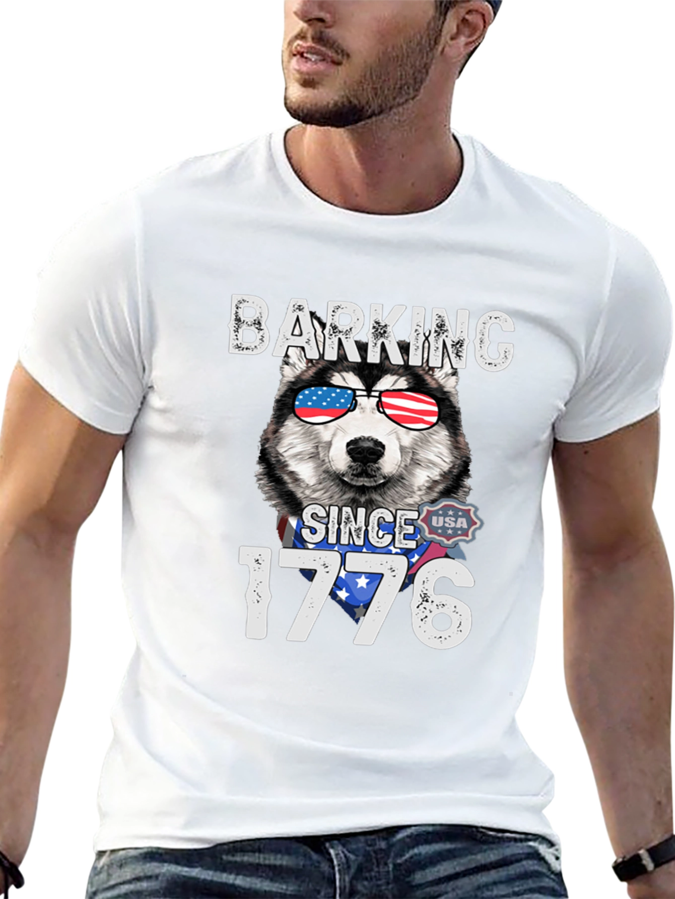 Barking Since 1776 Patriotic Dog T-Shirt