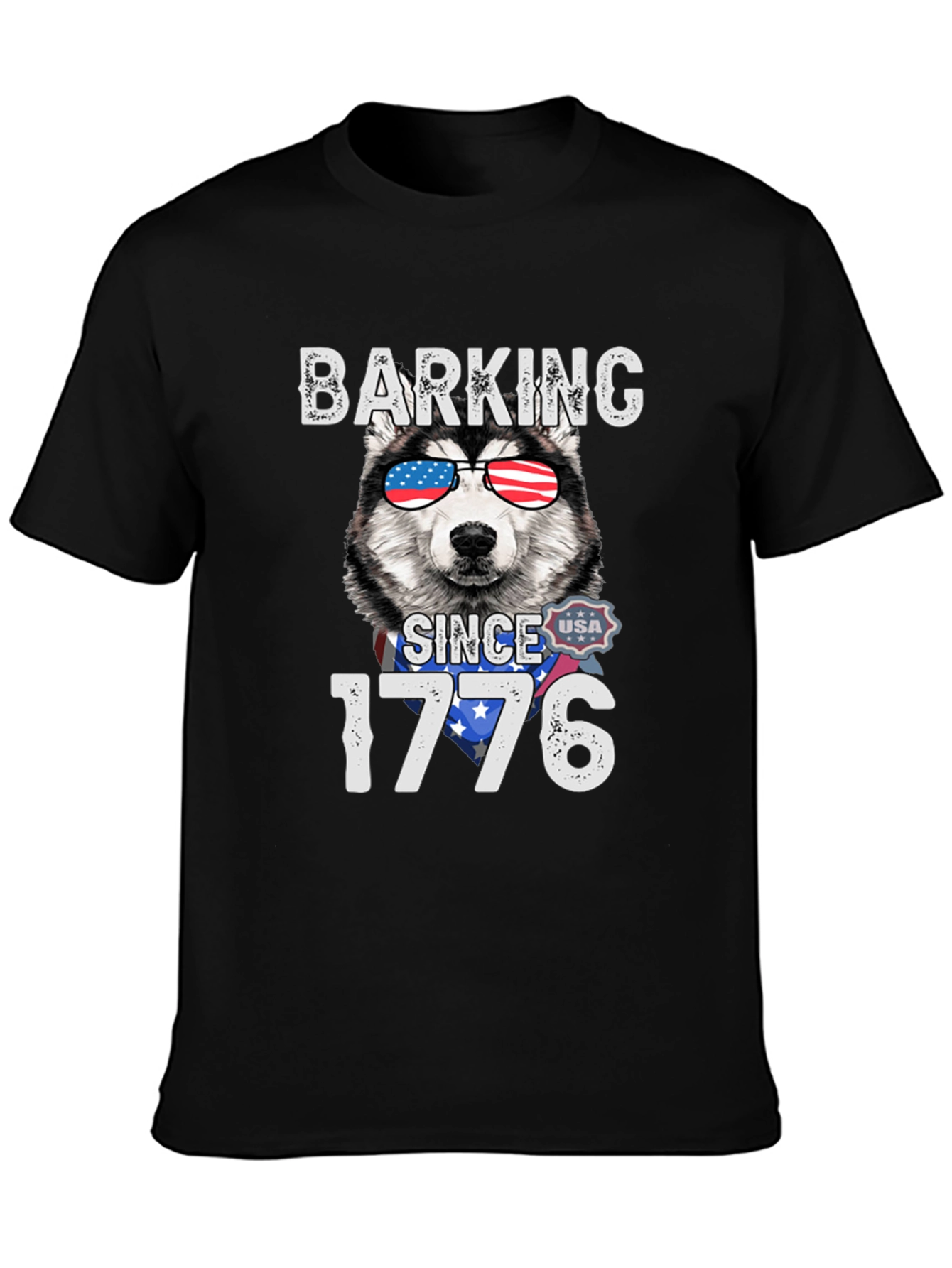 Barking Since 1776 Patriotic Dog T-Shirt