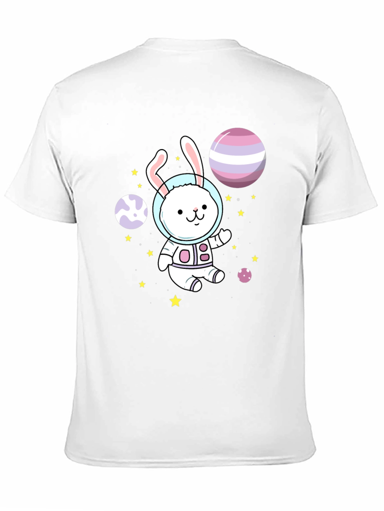 Space Bunny Graphic Tee - Cute Astronaut Rabbit Shirt