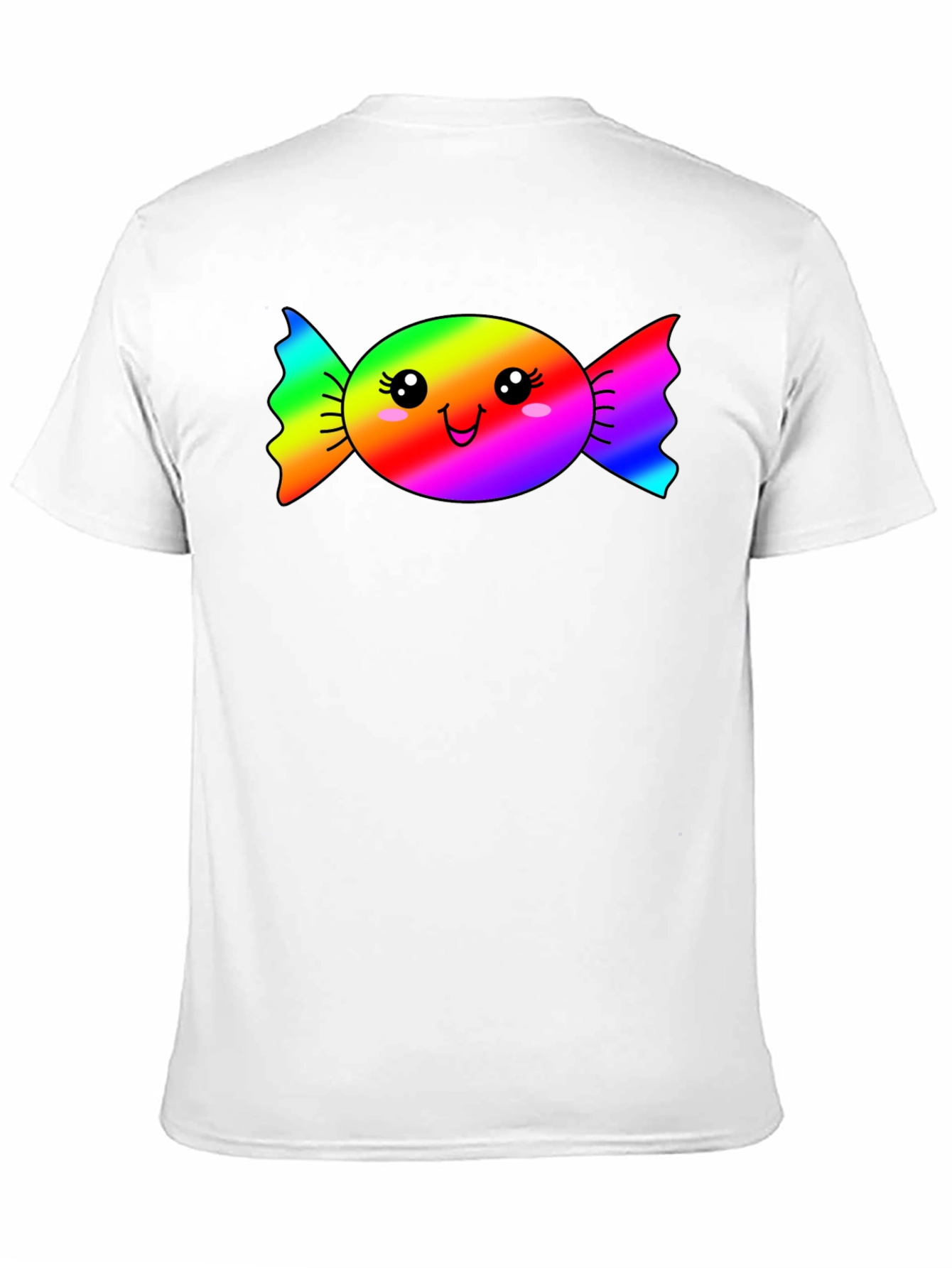Rainbow Candy Face Graphic T-Shirt