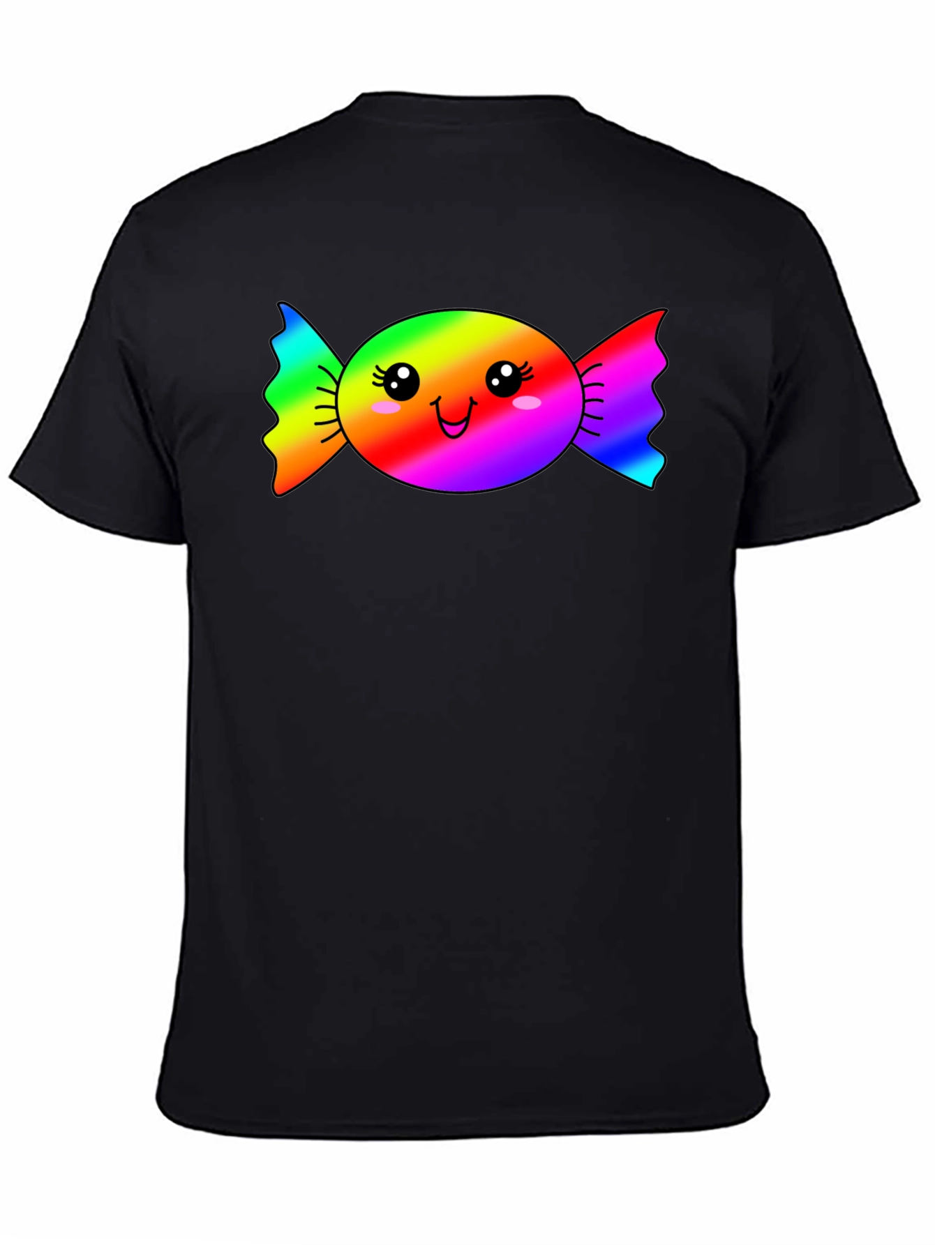Rainbow Candy Face Graphic T-Shirt