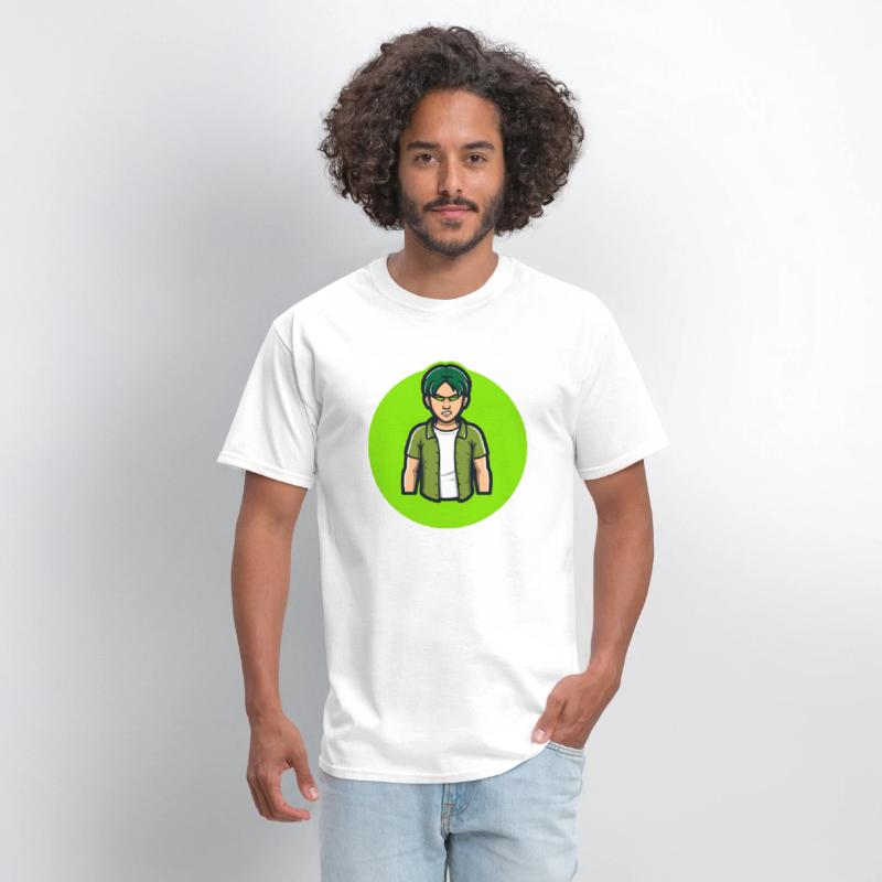 Green Angry Boy Gaming Mascot Avatar T shirt