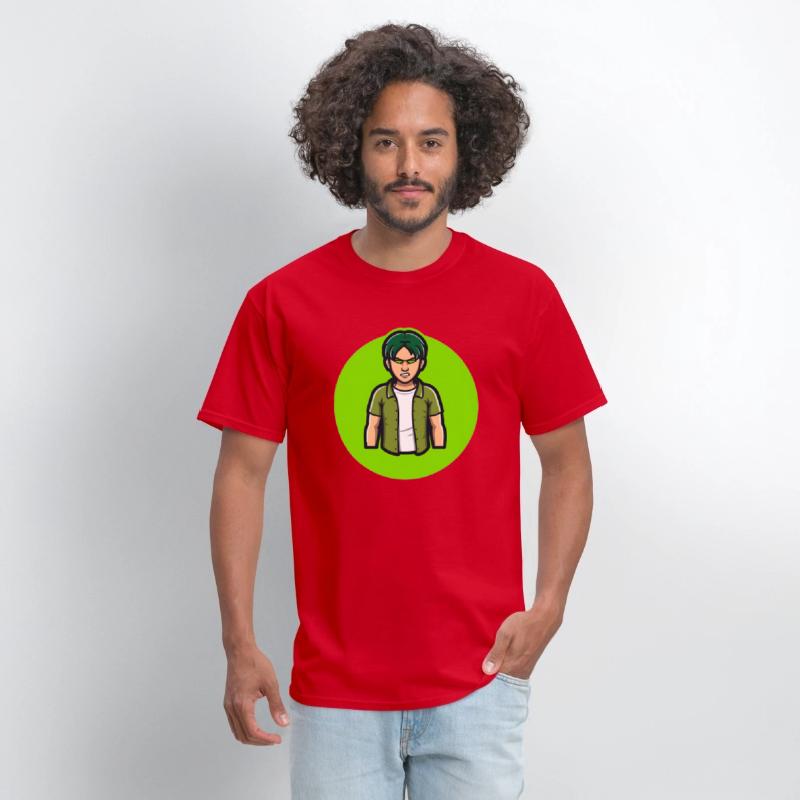Green Angry Boy Gaming Mascot Avatar T shirt