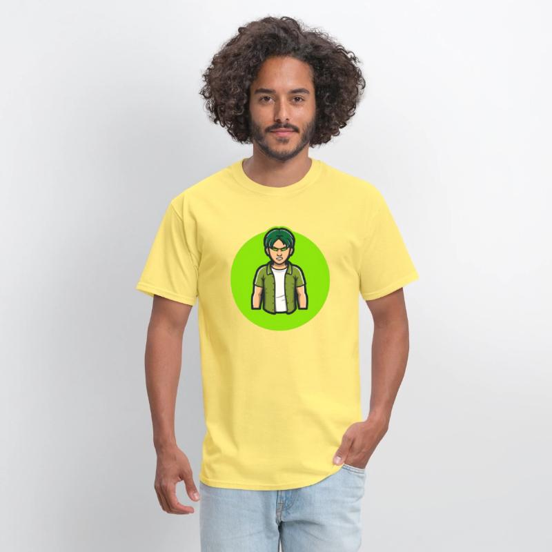 Green Angry Boy Gaming Mascot Avatar T shirt