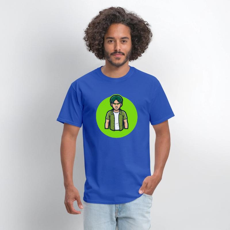 Green Angry Boy Gaming Mascot Avatar T shirt