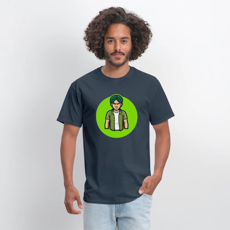 Green Angry Boy Gaming Mascot Avatar T shirt