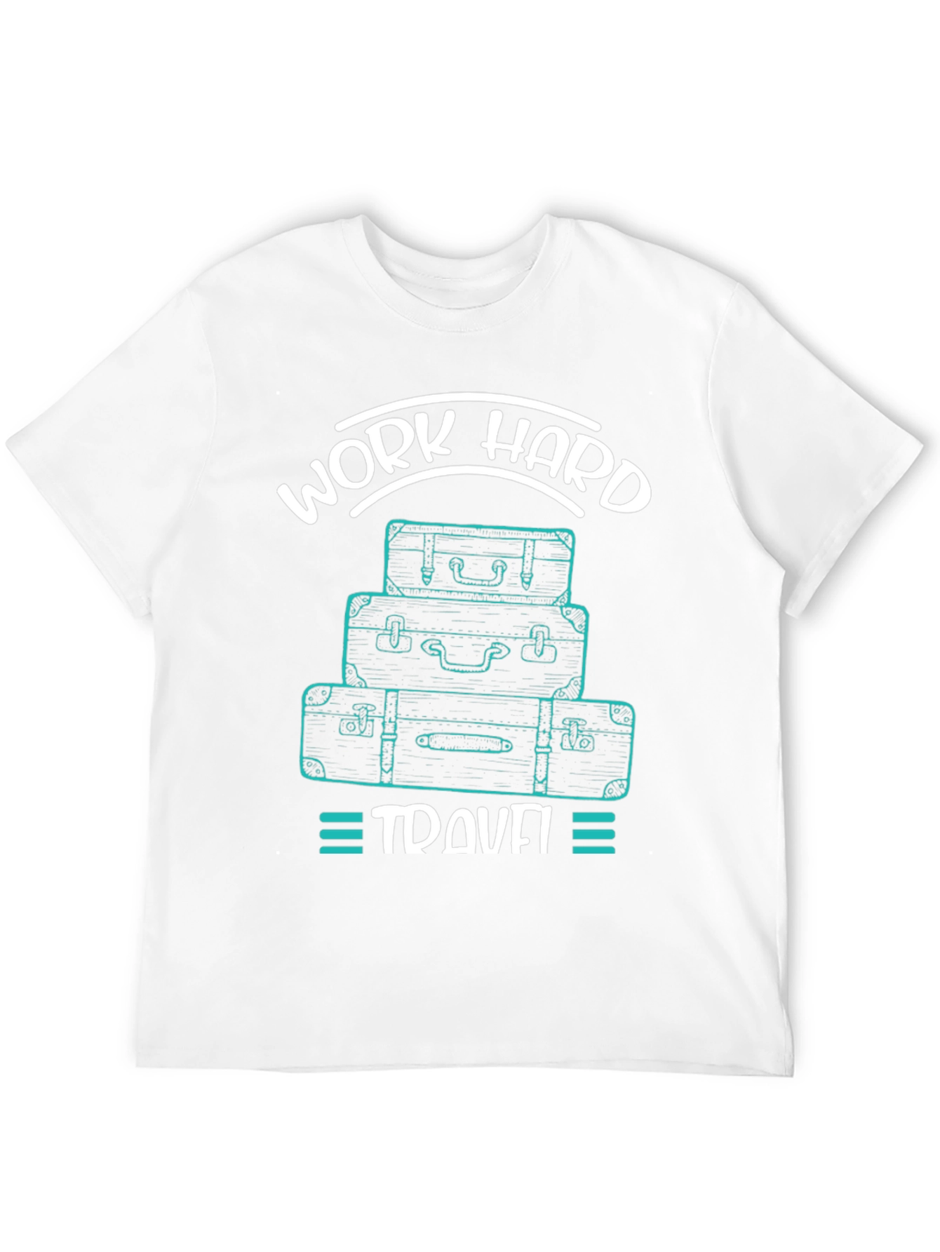 Work Hard Travel Mens Black Graphic Tee