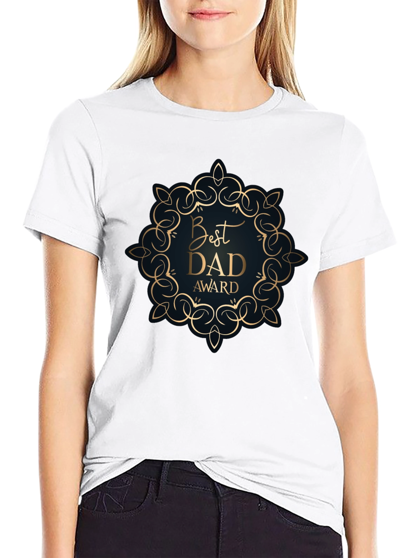 Best Dad Award Black T-Shirt
