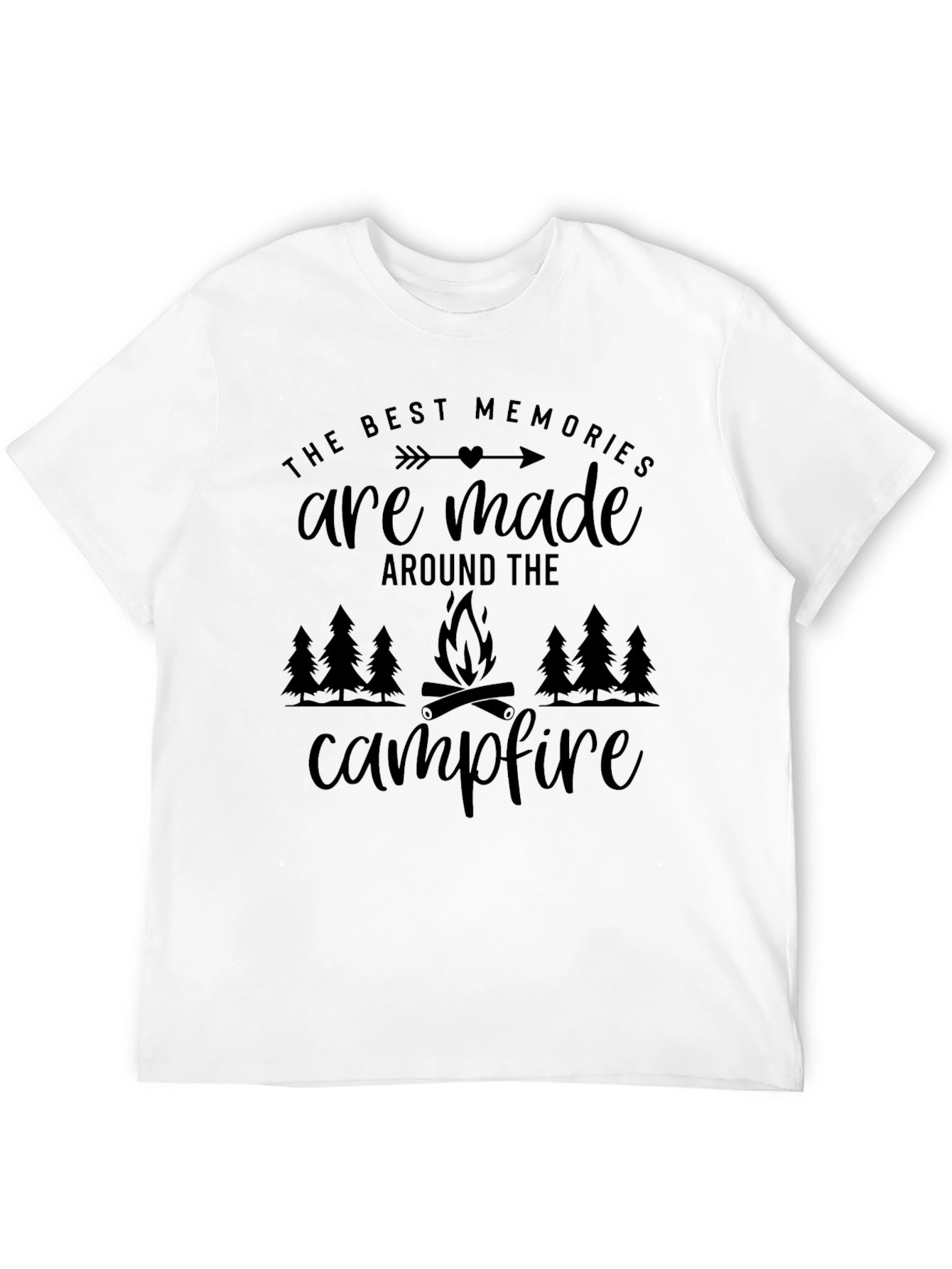 Campfire Memories Black Graphic T-Shirt