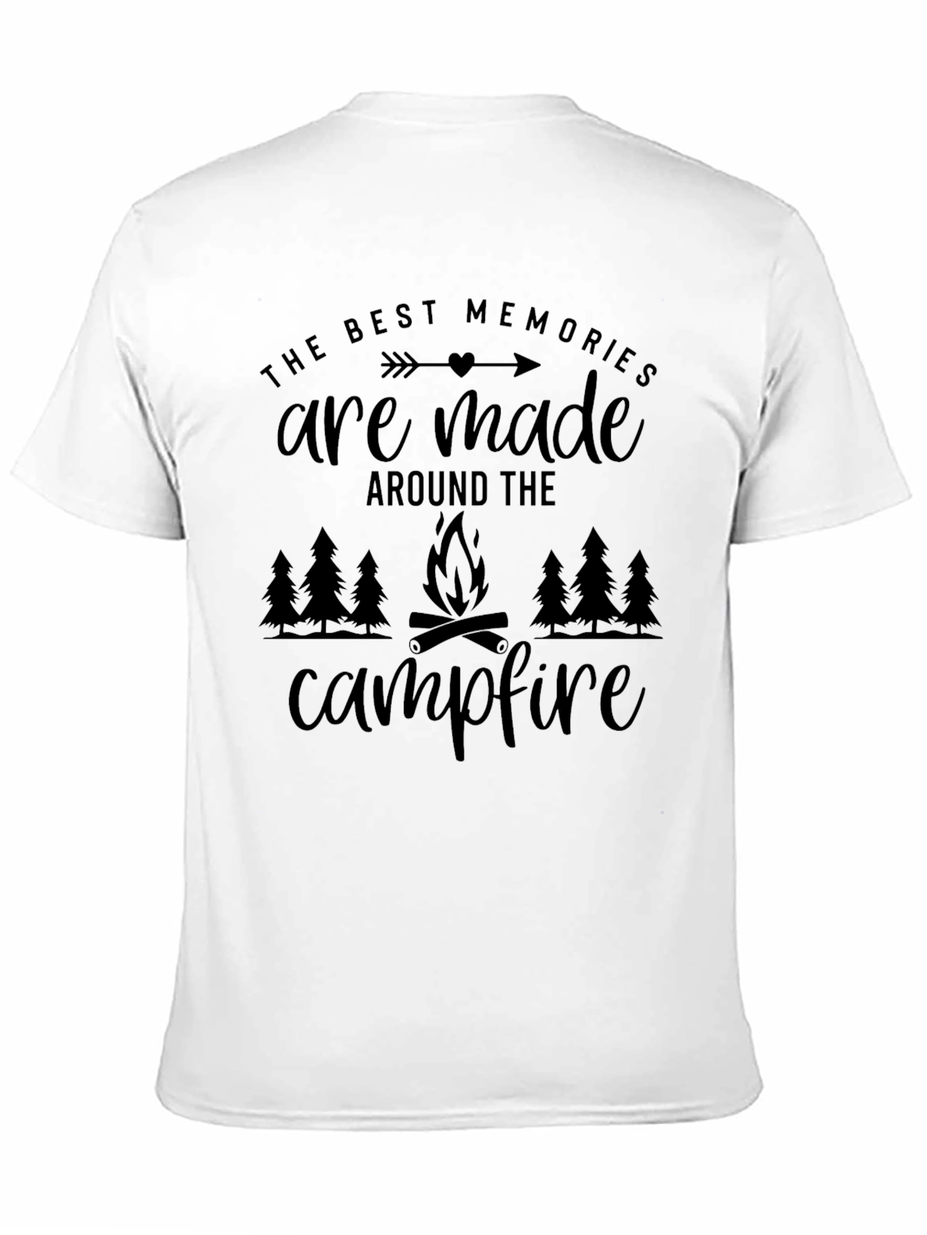 Campfire Memories Black Graphic T-Shirt