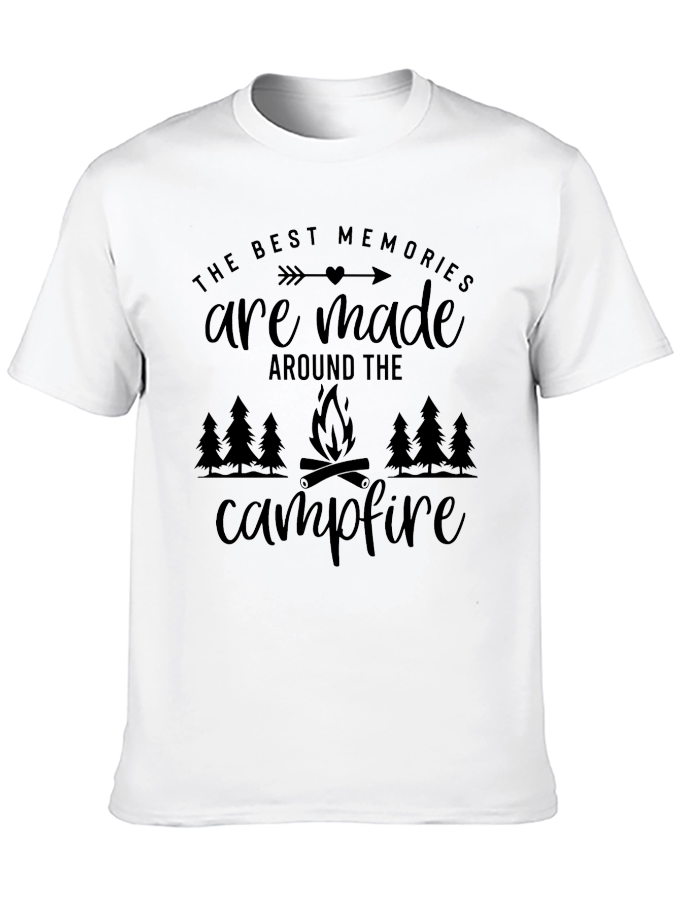 Campfire Memories Black Graphic T-Shirt