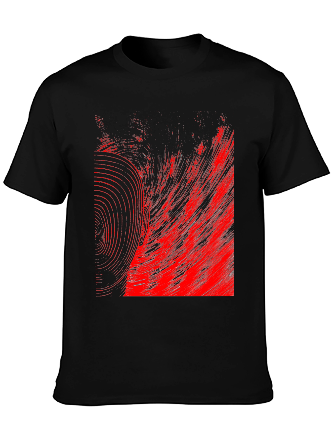 Abstract Red & Black Graphic Tee