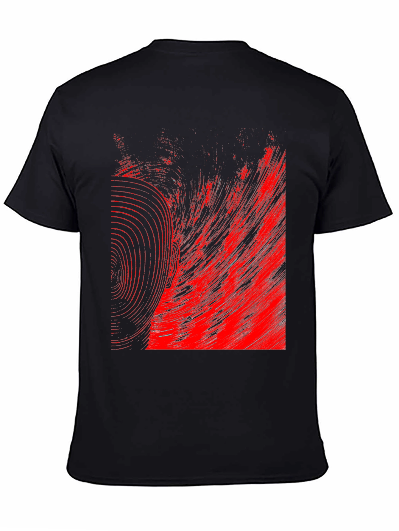 Abstract Red & Black Graphic Tee