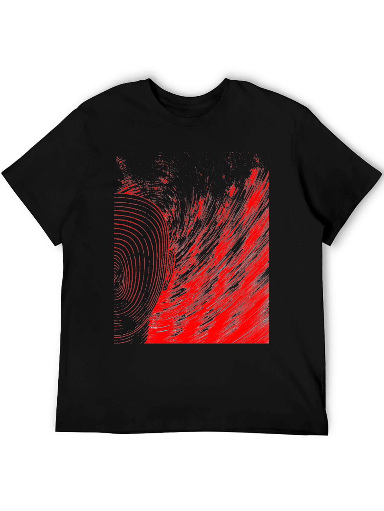 Abstract Red & Black Graphic Tee
