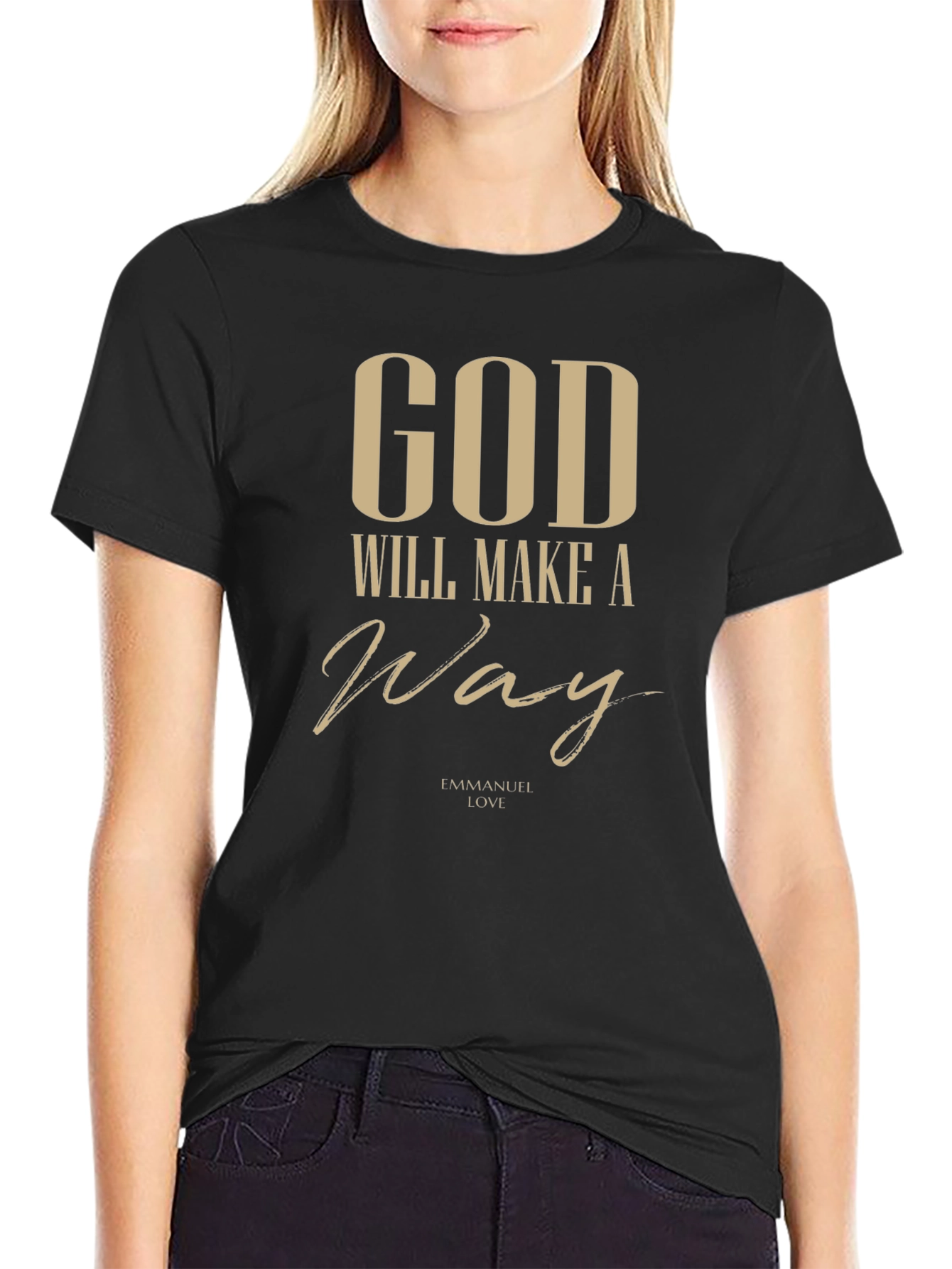 God Will Make A Way Black T-Shirt