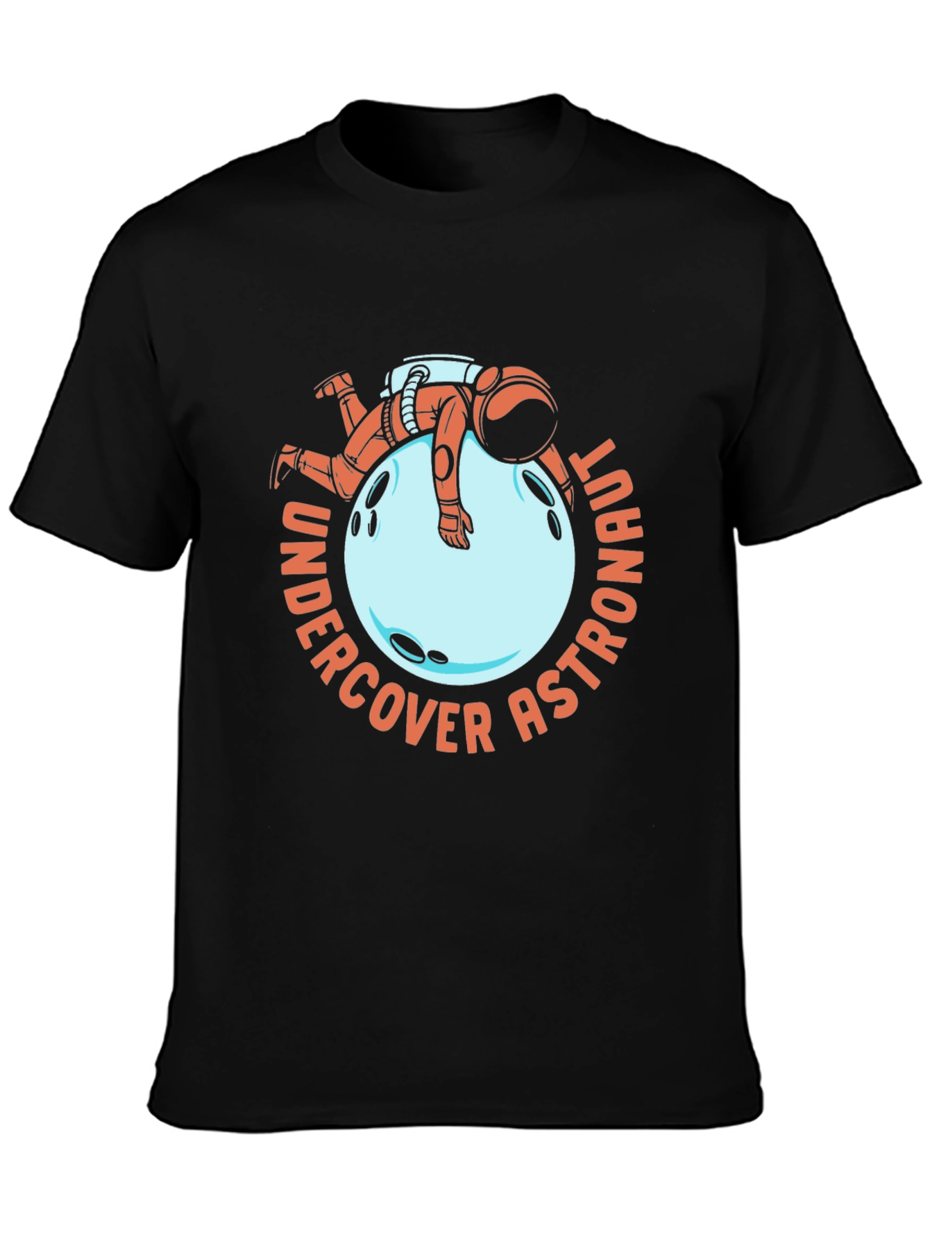 Undercover Astronaut Black T-Shirt Novelty Space Tee