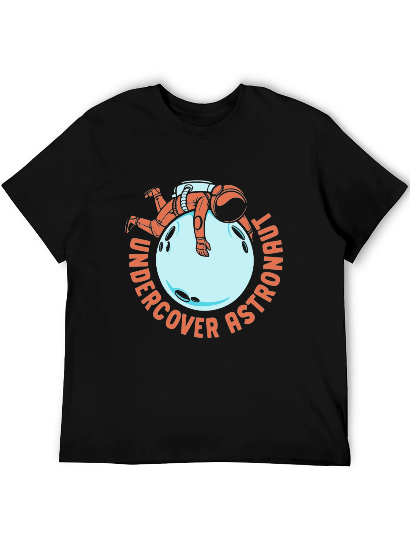 Undercover Astronaut Black T-Shirt Novelty Space Tee