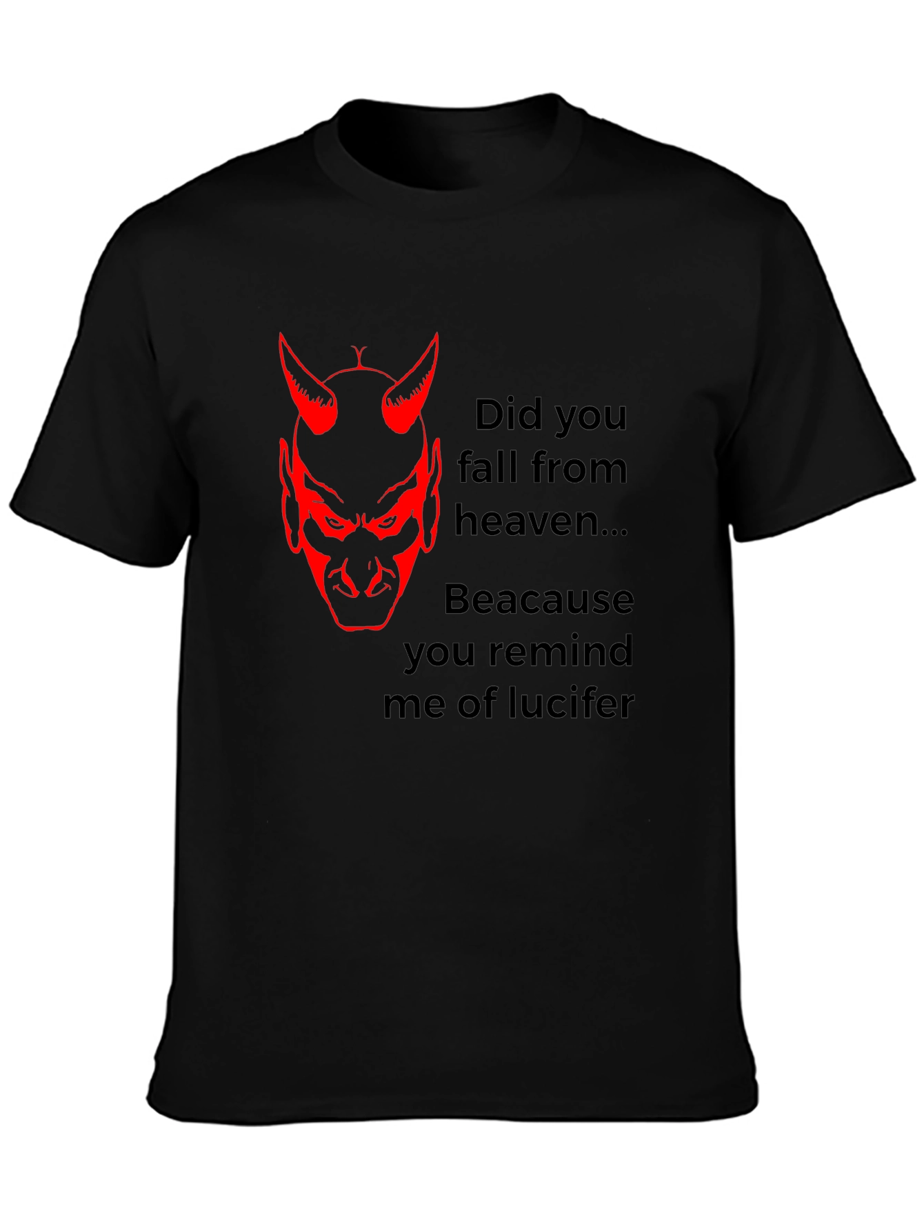 Devil Lucifer Graphic Print Tee for Men