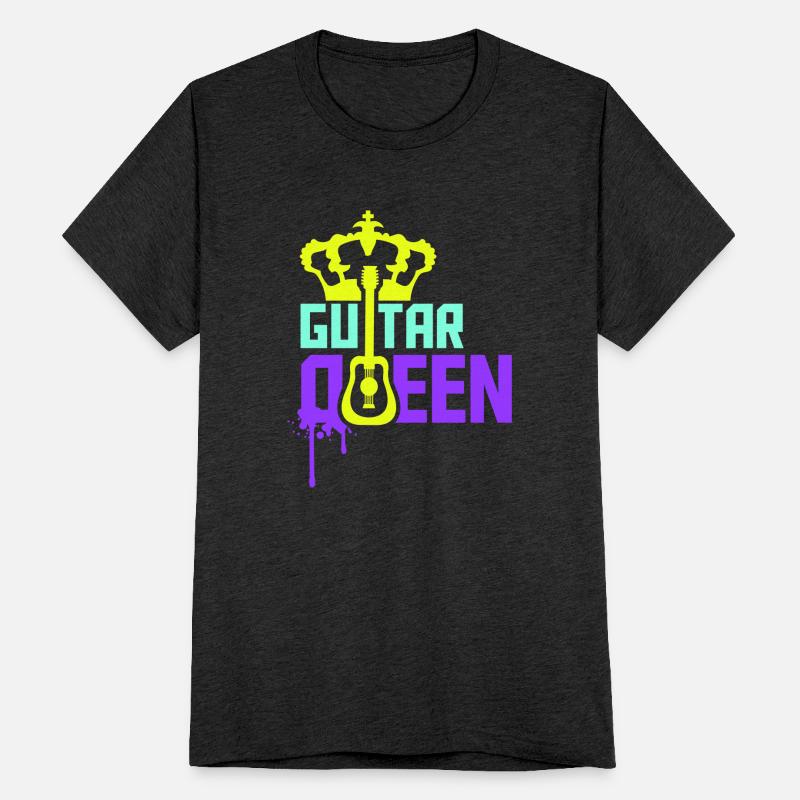Guitar Queen Crown Guitarist Fun Woman Text Quote