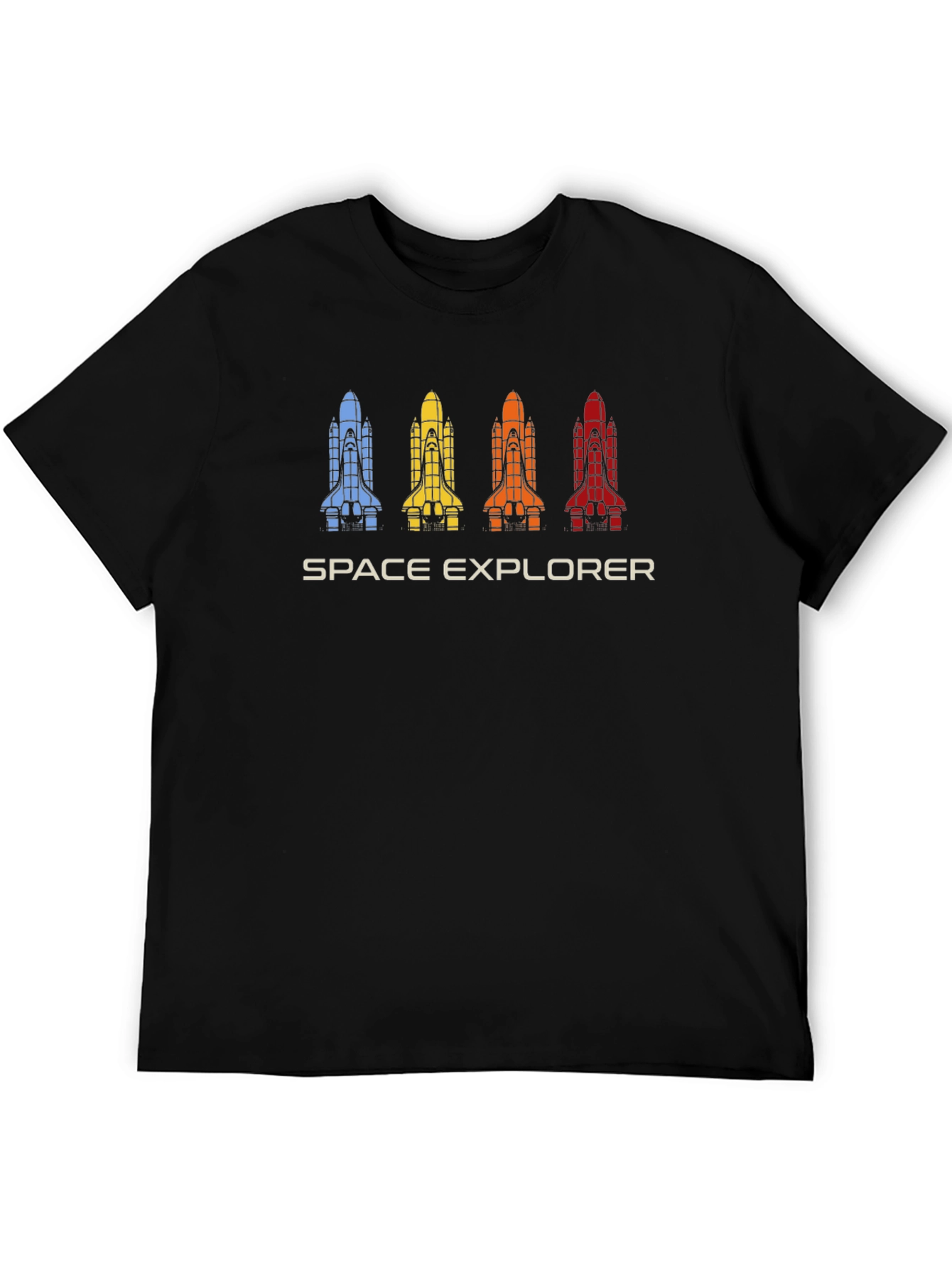 Space Explorer Retro Shuttle Graphic T-Shirt