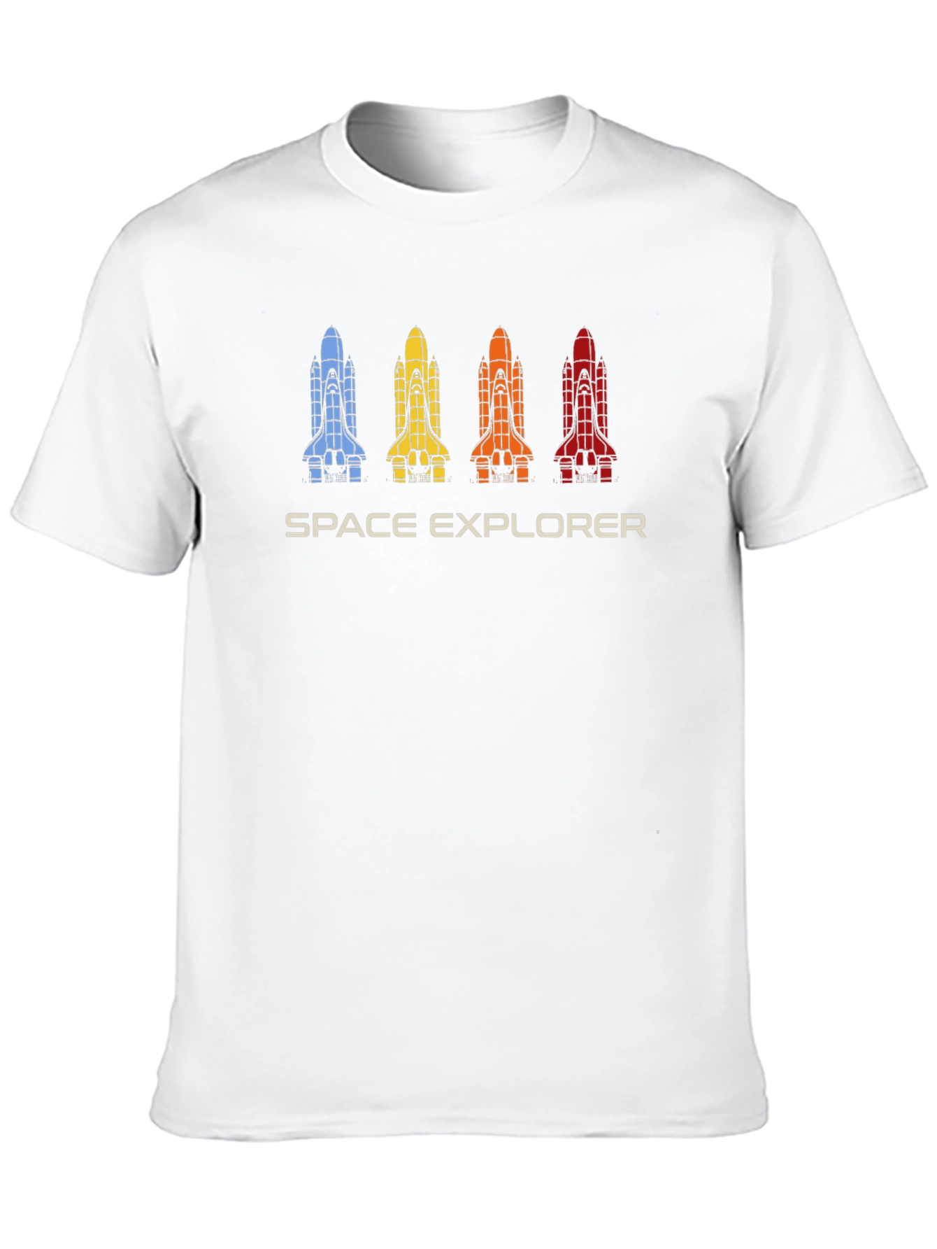 Space Explorer Retro Shuttle Graphic T-Shirt