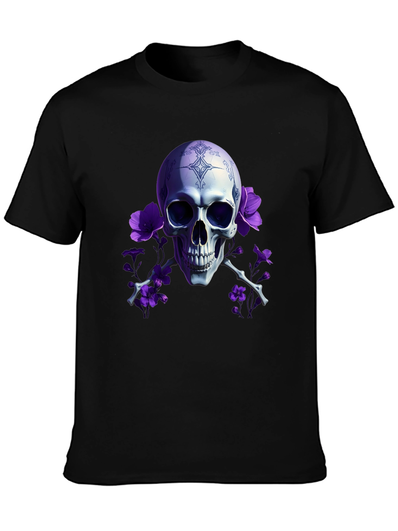 Skull & Flowers Graphic Tee