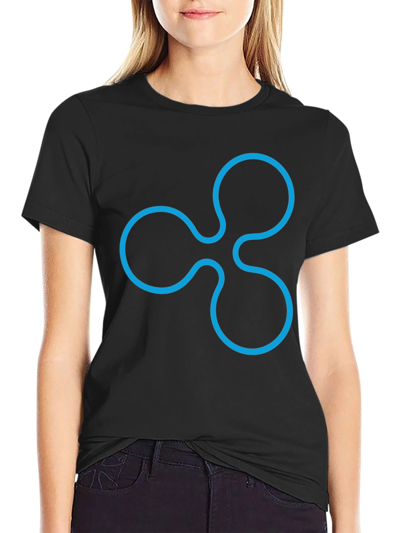Ripple Cryptocurrency Black T-Shirt