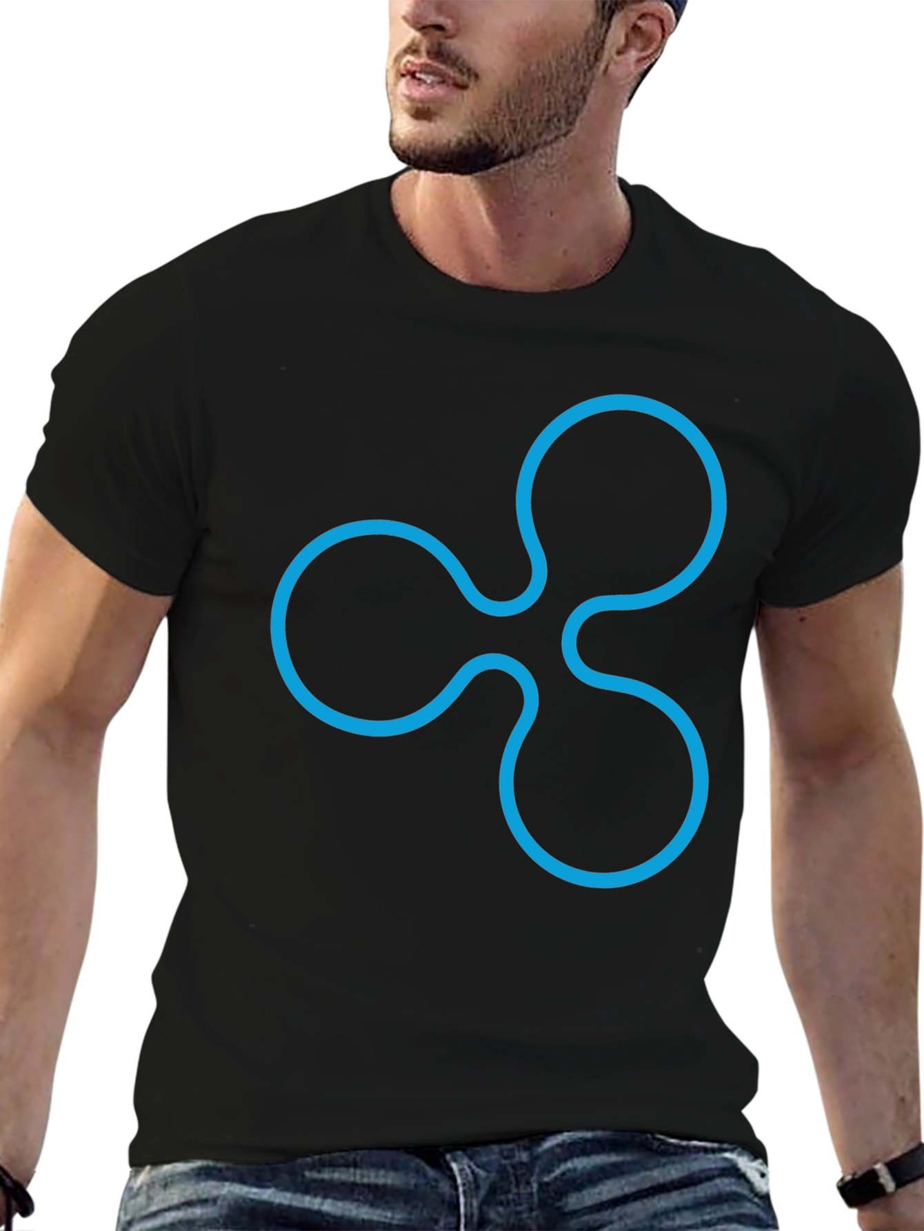 Ripple Cryptocurrency Black T-Shirt