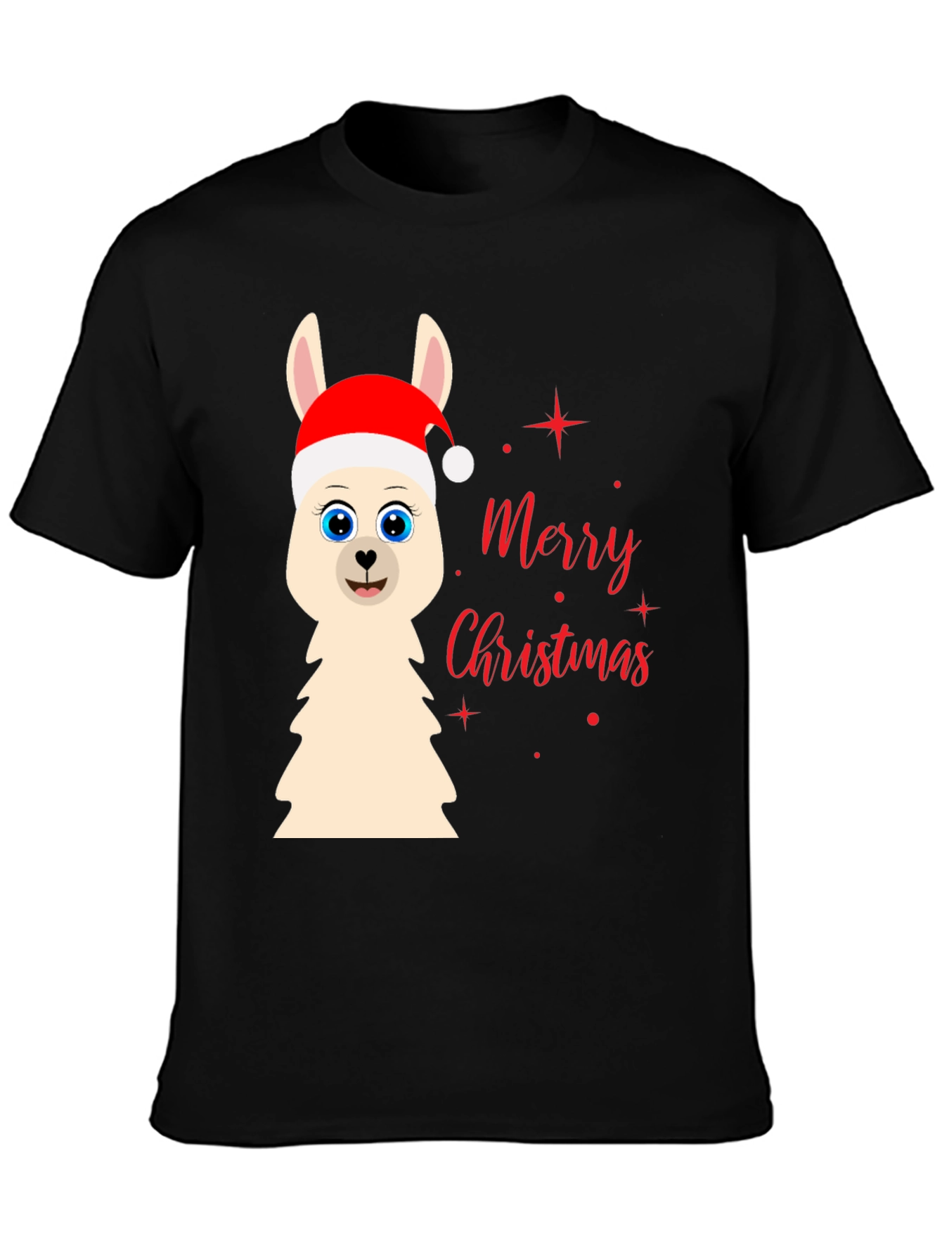Festive Llama Christmas Graphic Tee