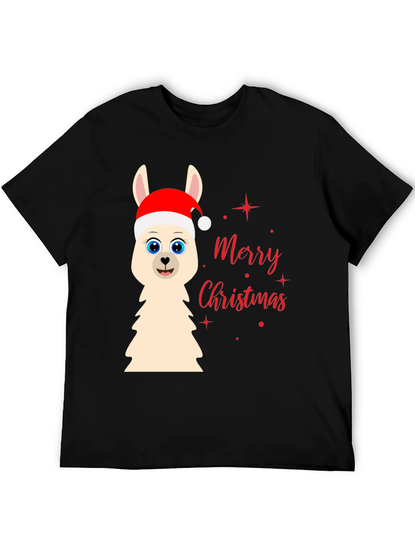Festive Llama Christmas Graphic Tee
