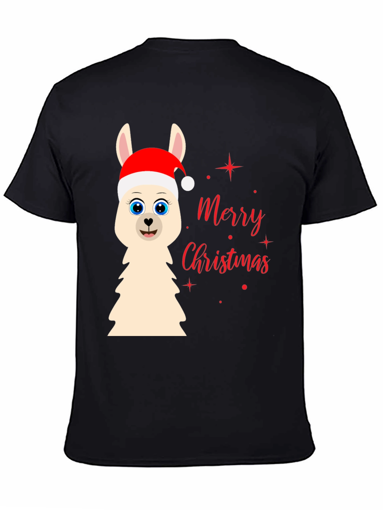 Festive Llama Christmas Graphic Tee