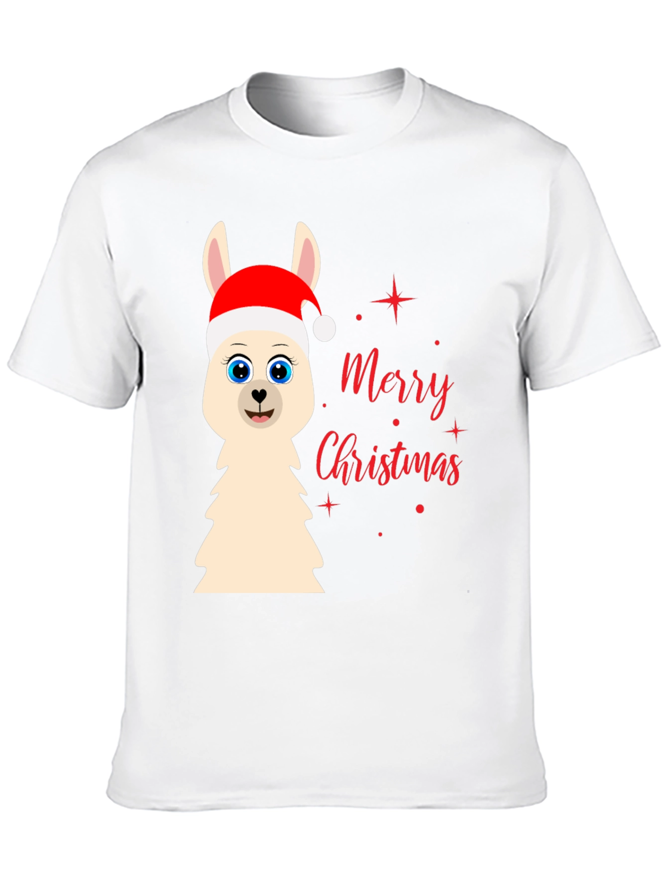 Festive Llama Christmas Graphic Tee
