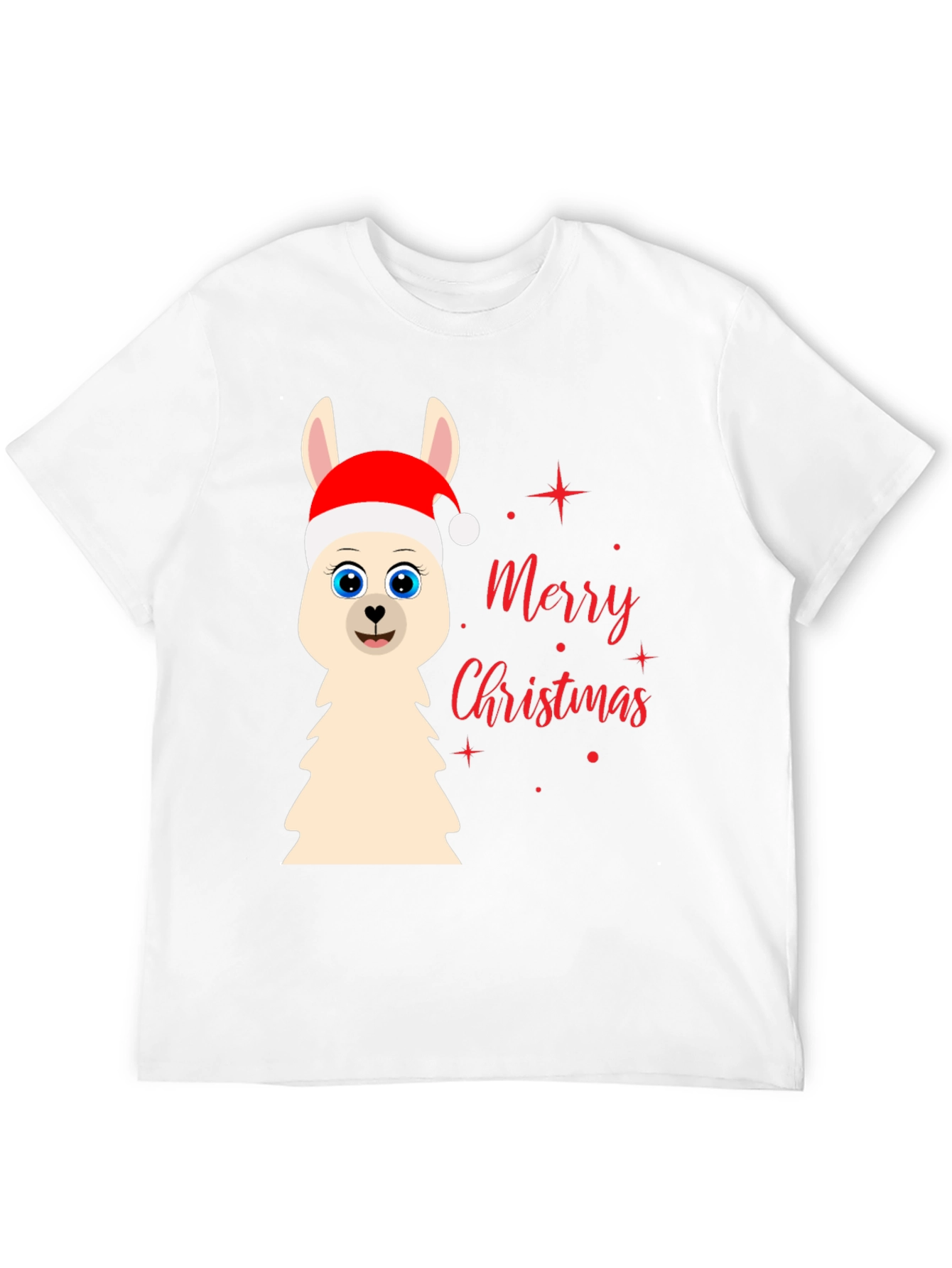 Festive Llama Christmas Graphic Tee