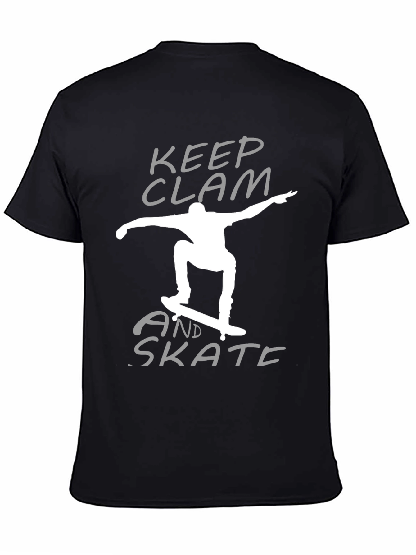 Keep Clam and Skate Black T-Shirt