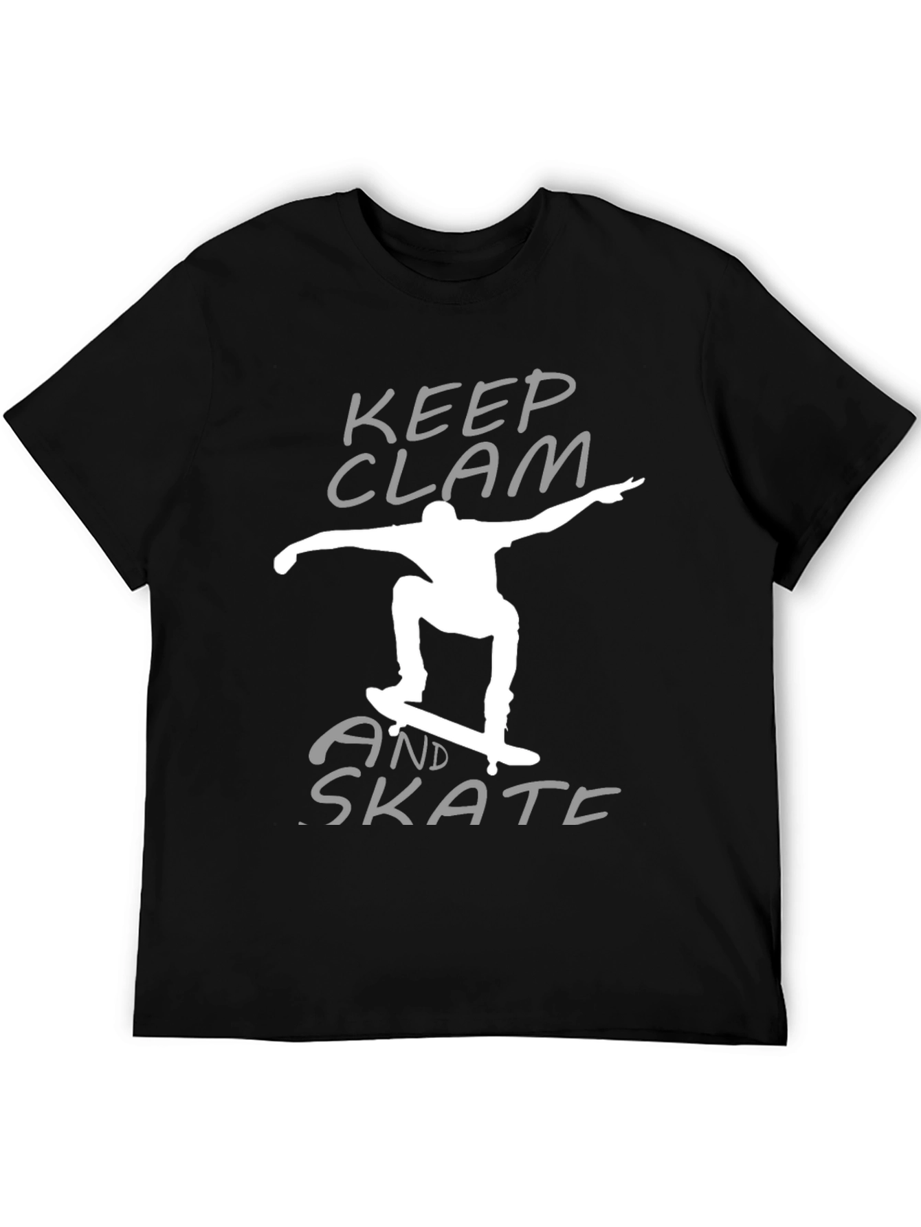 Keep Clam and Skate Black T-Shirt