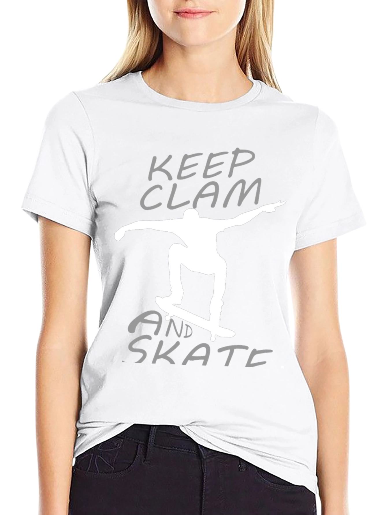 Keep Clam and Skate Black T-Shirt