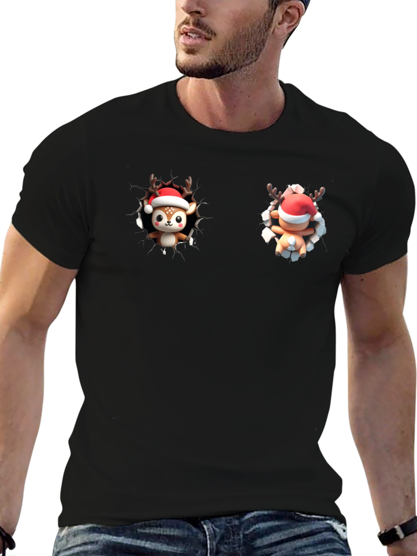 Festive Reindeer Graphic Tee