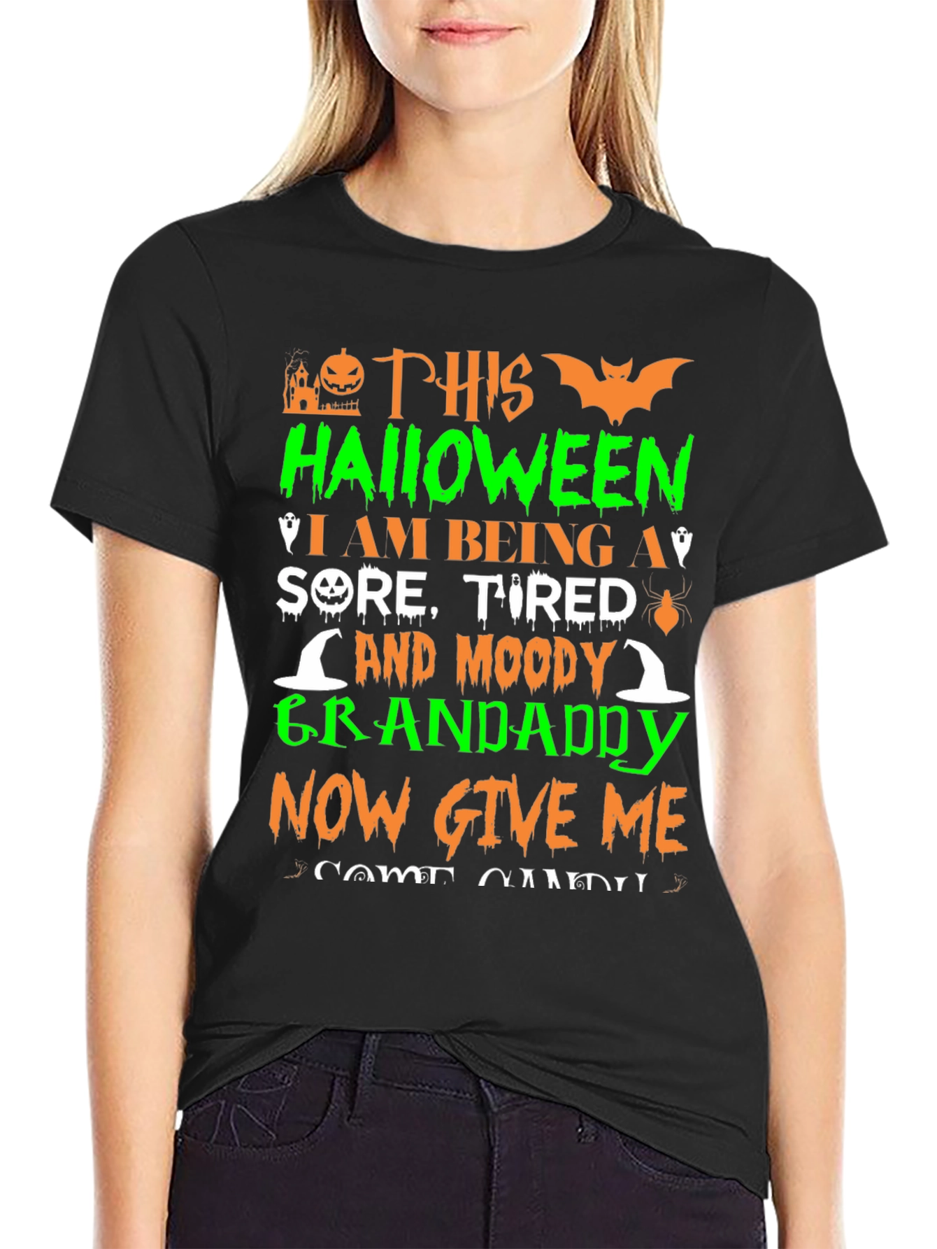 Halloween Grandaddy T-Shirt - Sore Tired & Moody!