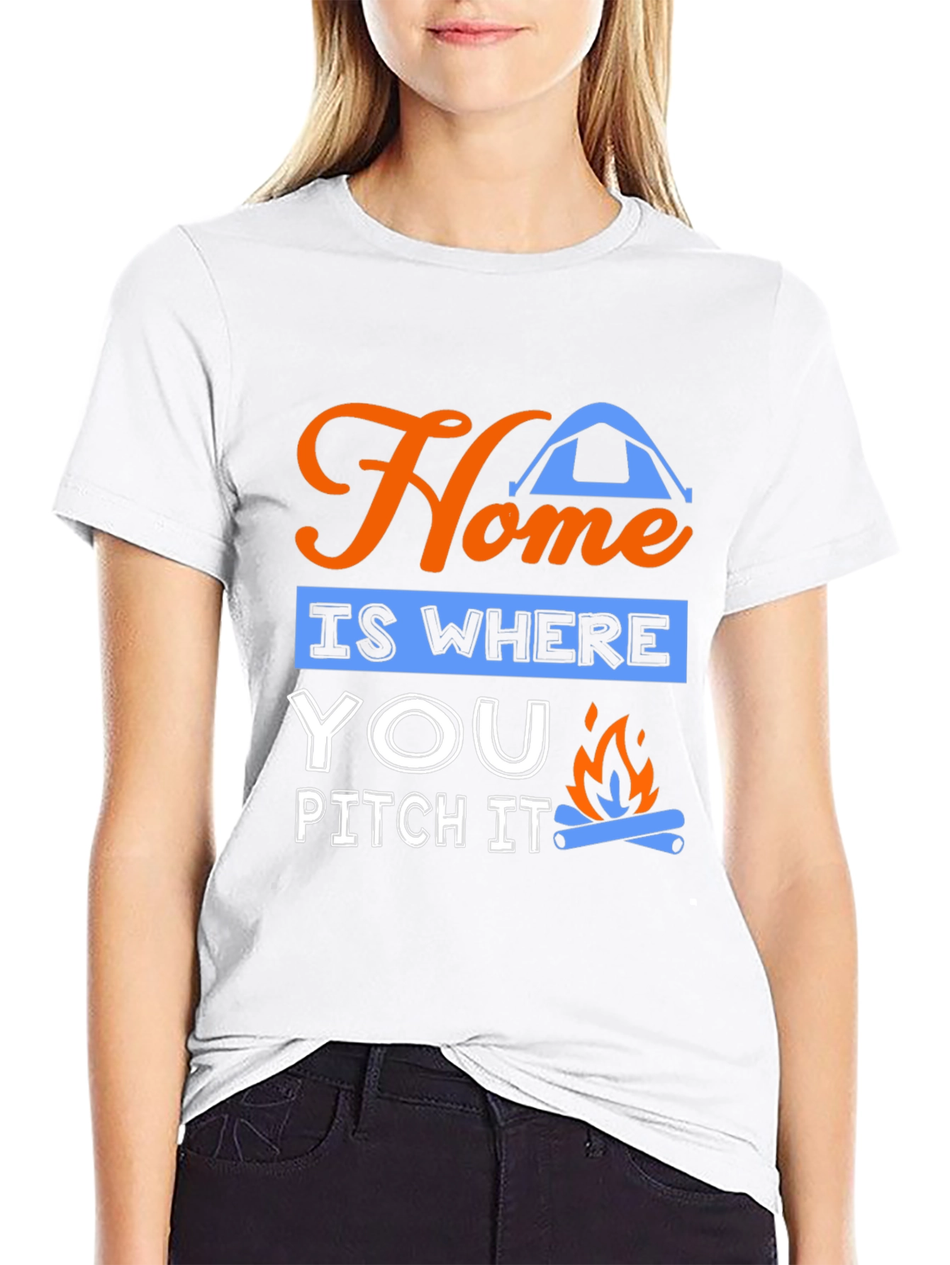 Home Is Where You Pitch It Camping T-Shirt