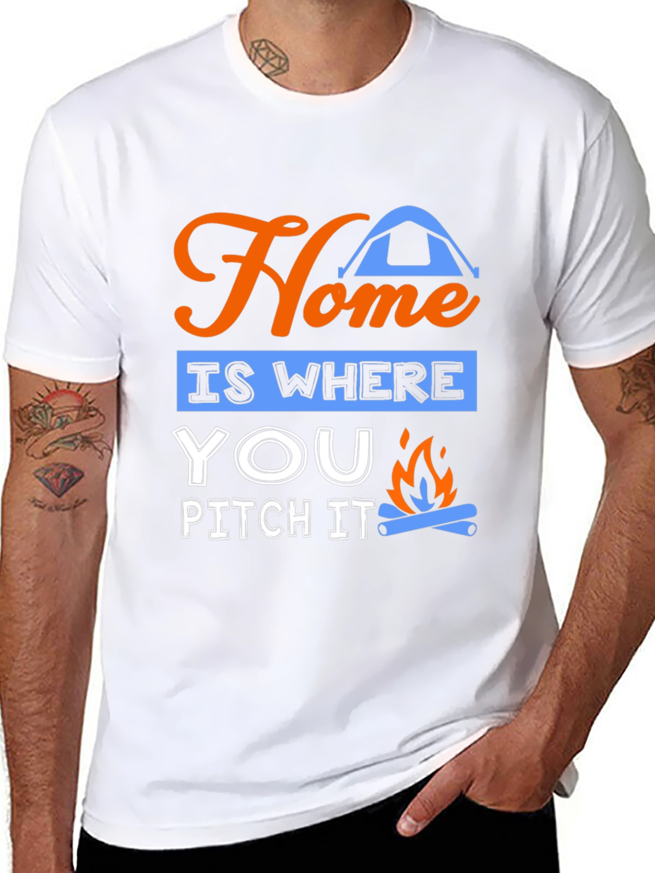 Home Is Where You Pitch It Camping T-Shirt