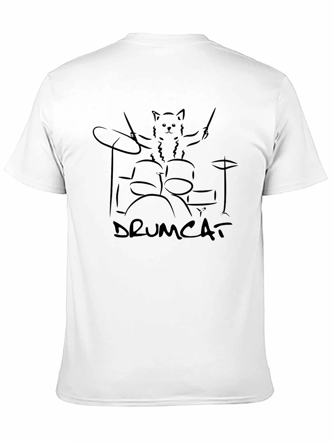 Drum Cat T-Shirt - Musician Cat Tee